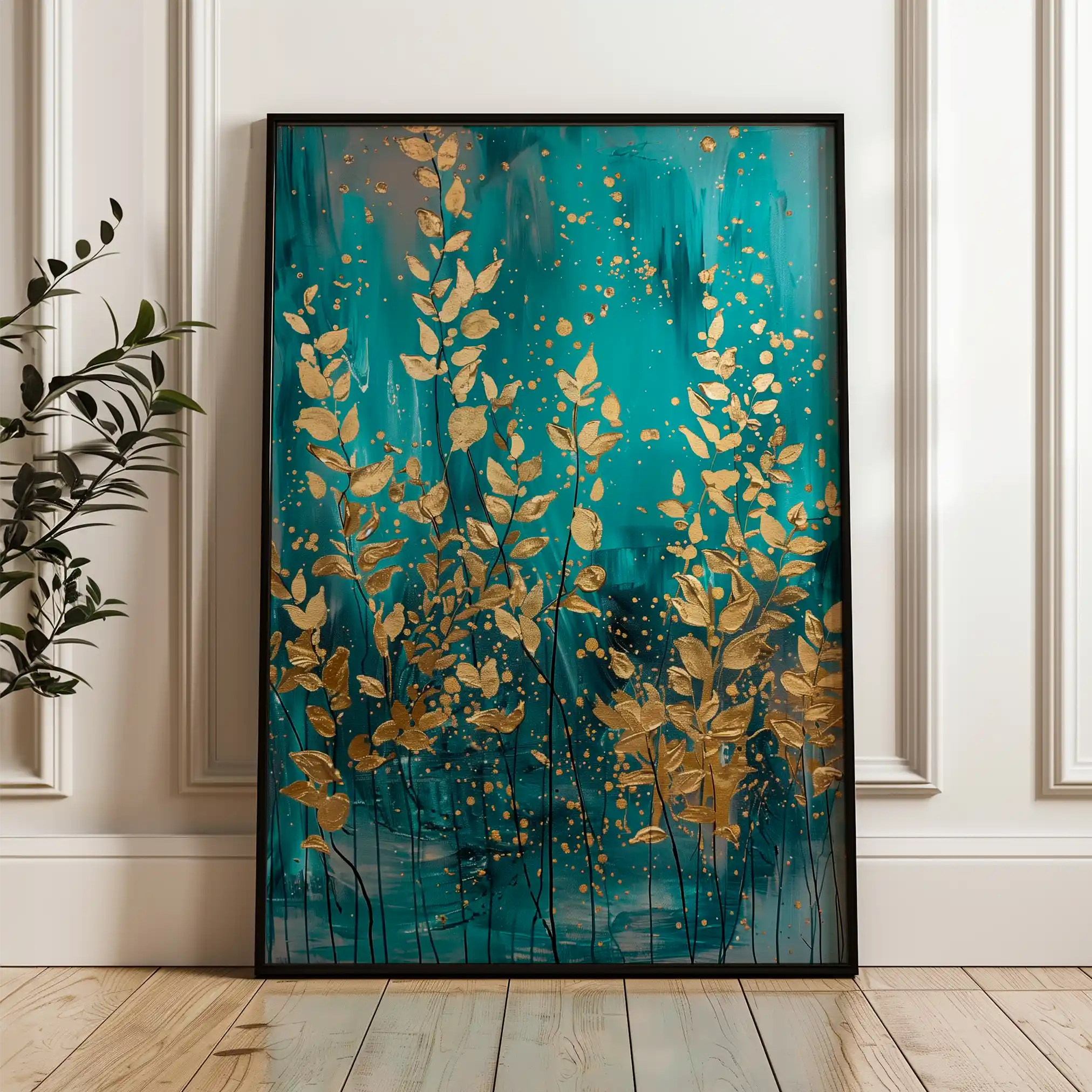 Floral Canvas Wall Art WAD819-F 90 x 60 cm / Stretched on hidden frame