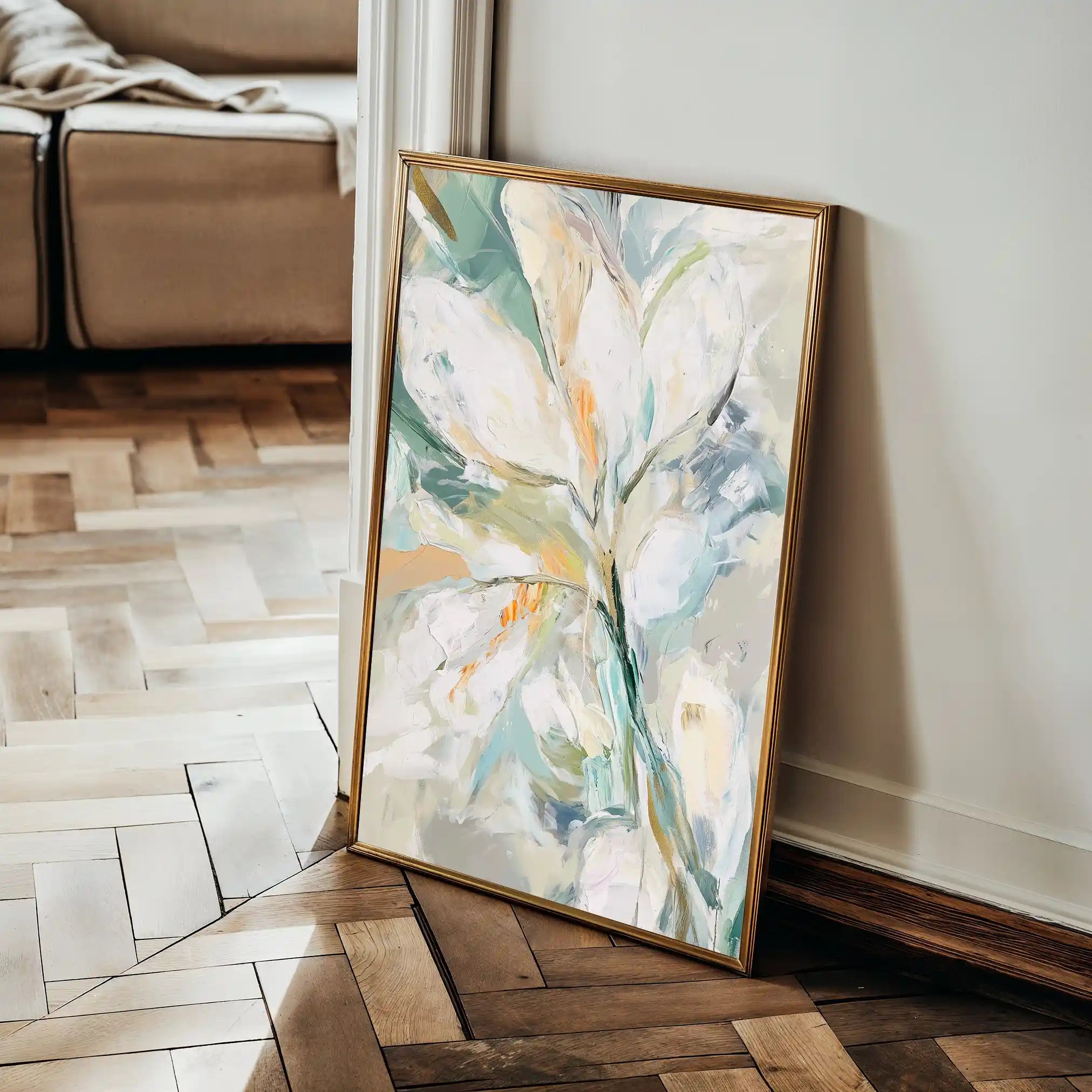 Floral Canvas Wall Art WAD821-F 90 x 60 cm / Stretched on hidden frame