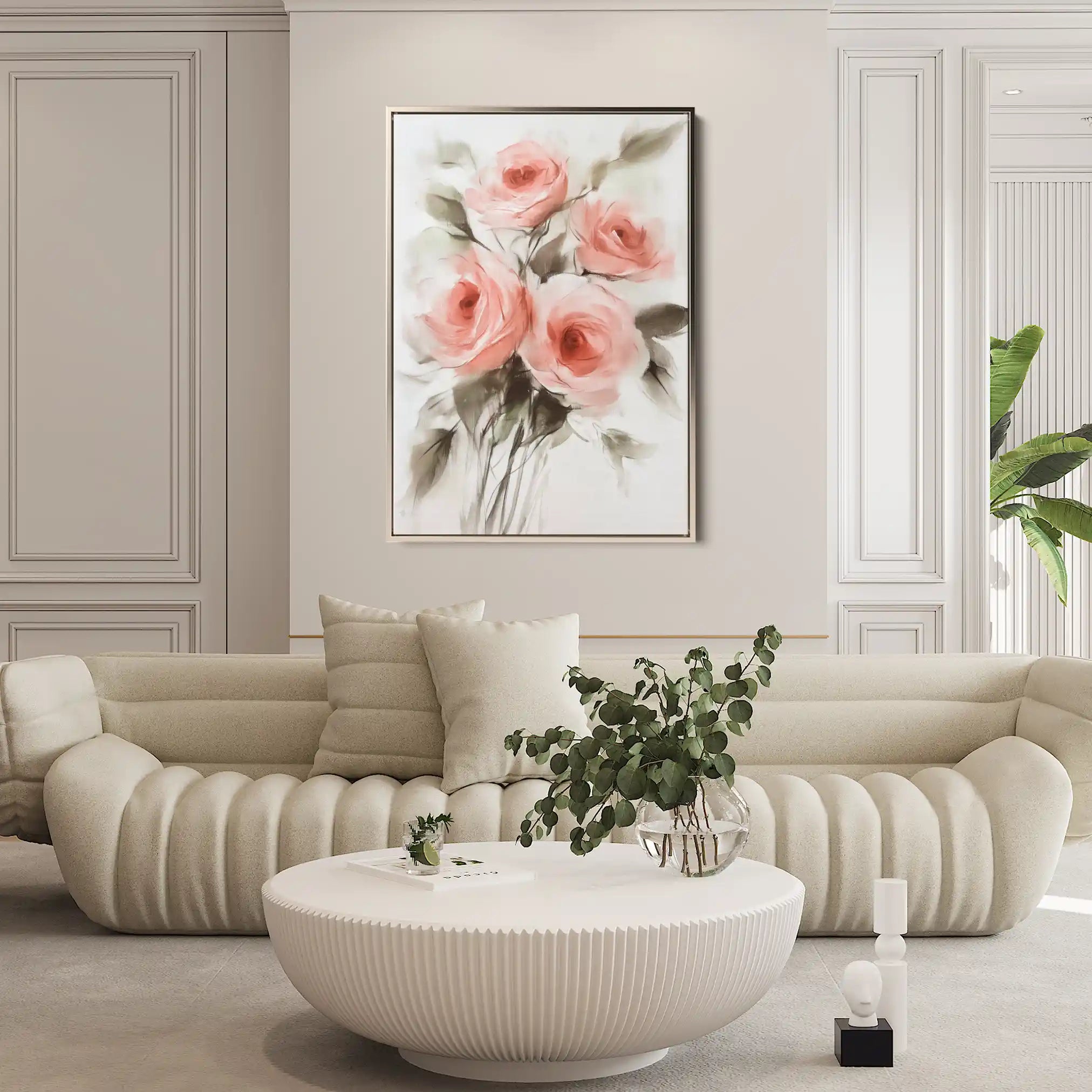 Floral Canvas Wall Art WAD822-F 90 x 60 cm / Stretched on hidden frame