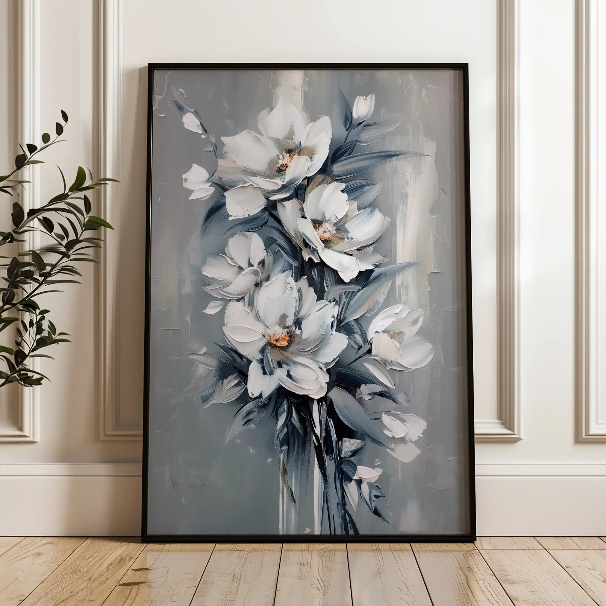 Floral Canvas Wall Art WAD827-F 90 x 60 cm / Stretched on hidden frame