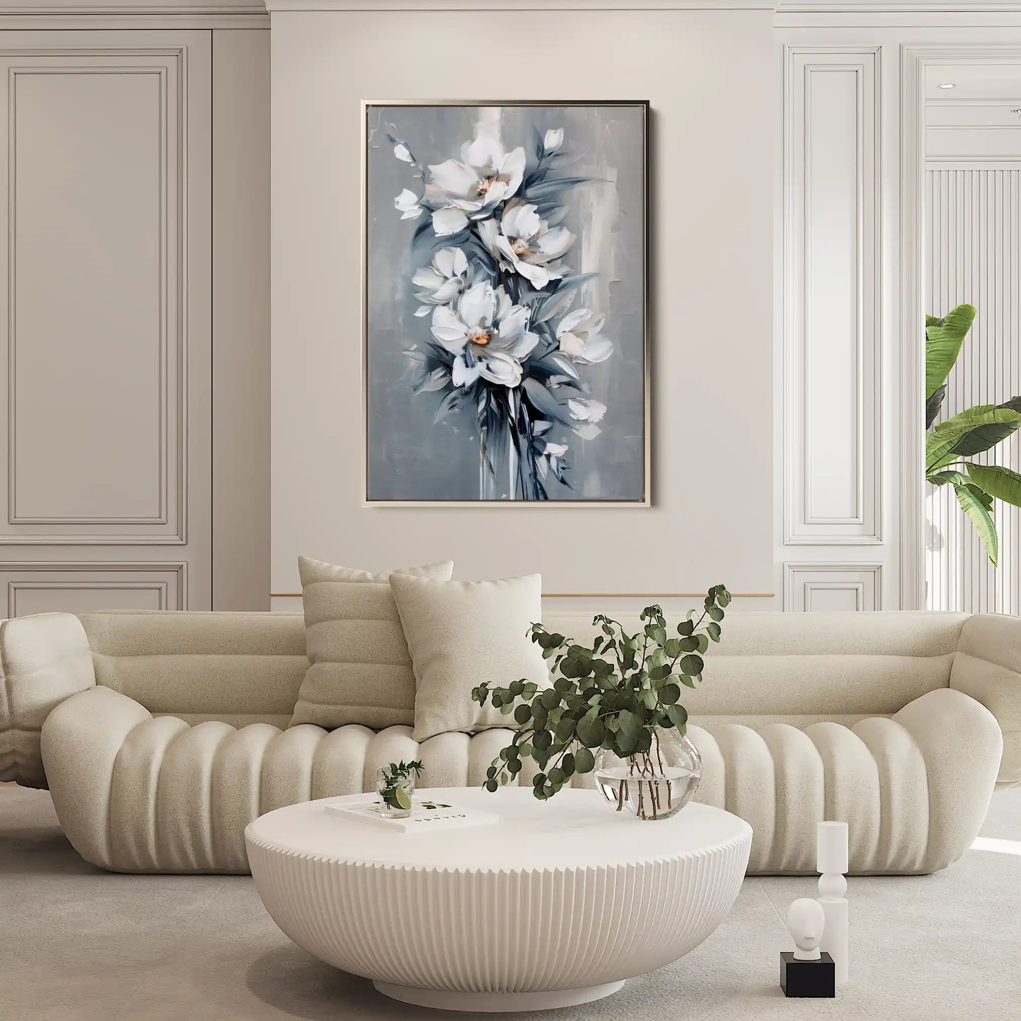 Floral Canvas Wall Art WAD827-F 90 x 60 cm / Stretched on hidden frame