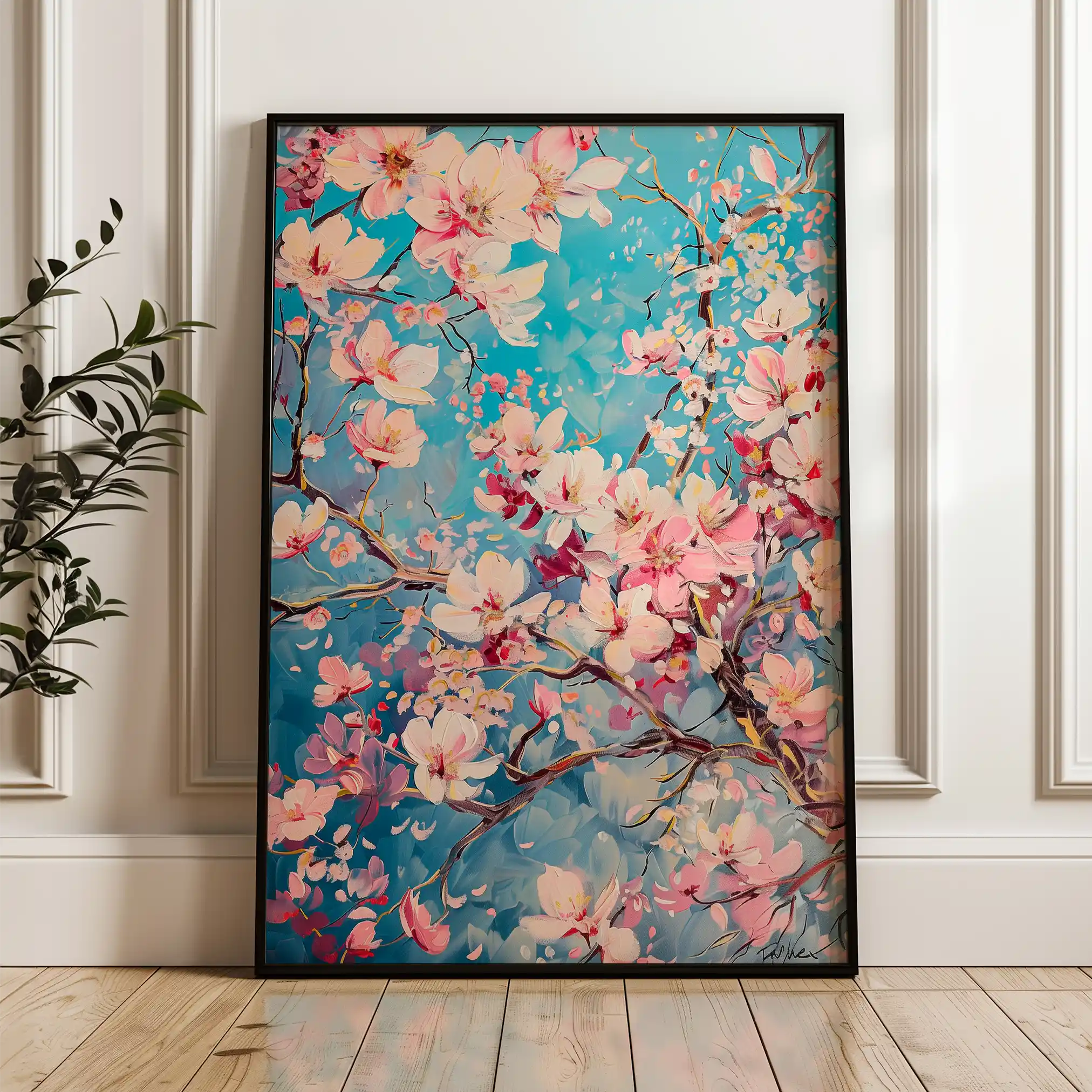 Floral Canvas Wall Art WAD830-F 90 x 60 cm / Stretched on hidden frame