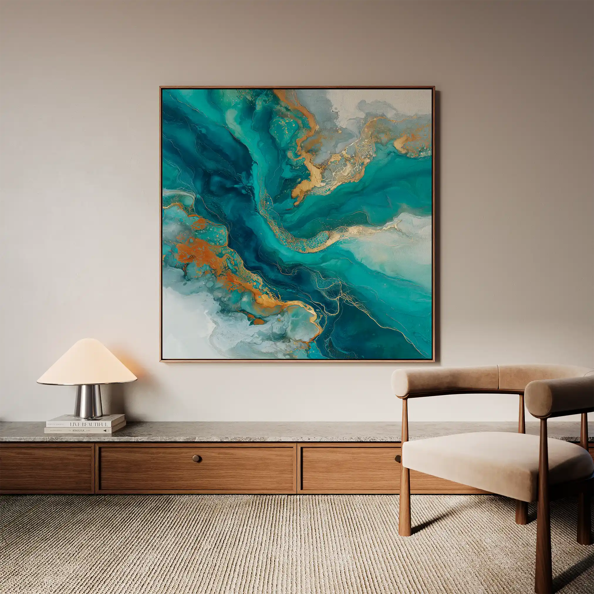 Abstract 832 Canvas Art 60 x 60 cm / Stretched on hidden frame