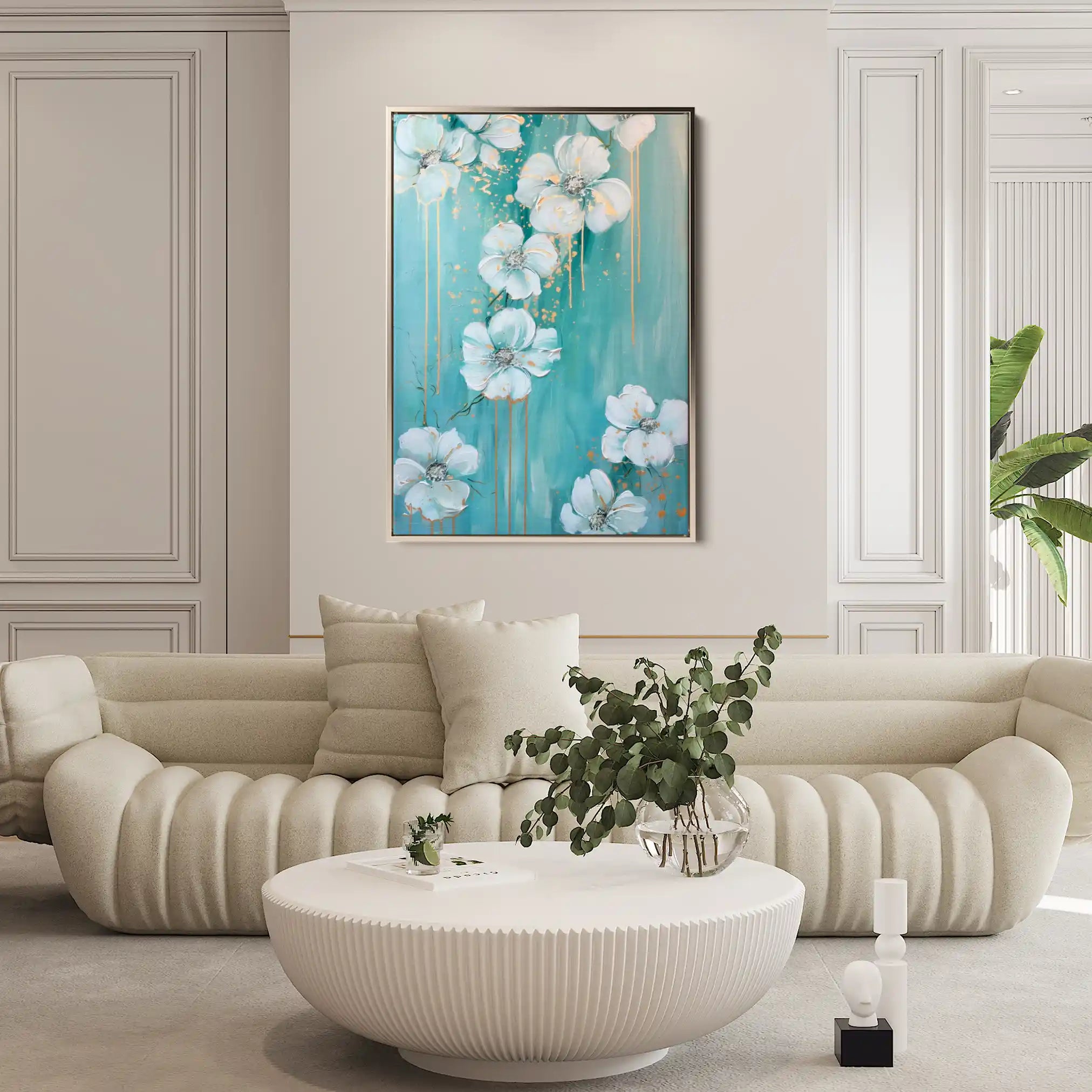 Floral Canvas Wall Art WAD832-F 90 x 60 cm / Stretched on hidden frame