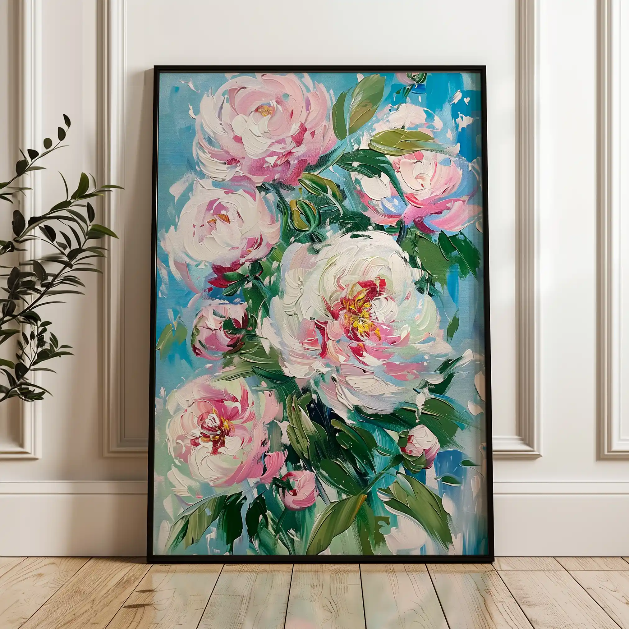 Floral Canvas Wall Art WAD837-F 90 x 60 cm / Stretched on hidden frame
