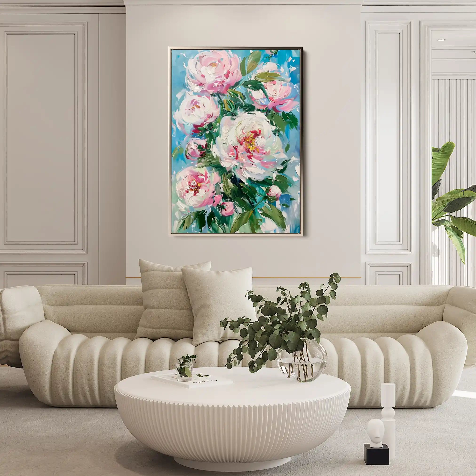 Floral Canvas Wall Art WAD837-F 90 x 60 cm / Stretched on hidden frame