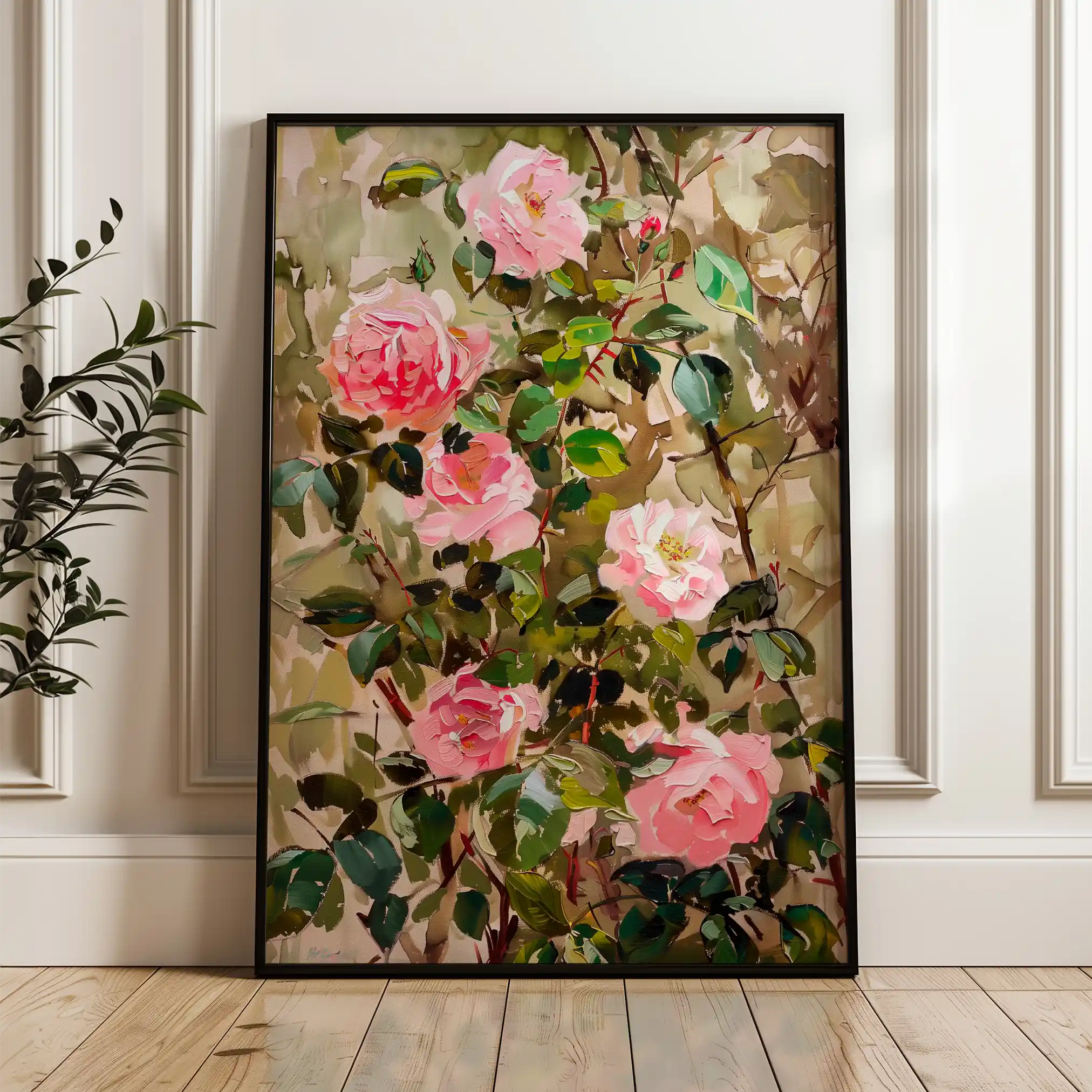 Floral Canvas Wall Art WAD840-F 90 x 60 cm / Stretched on hidden frame