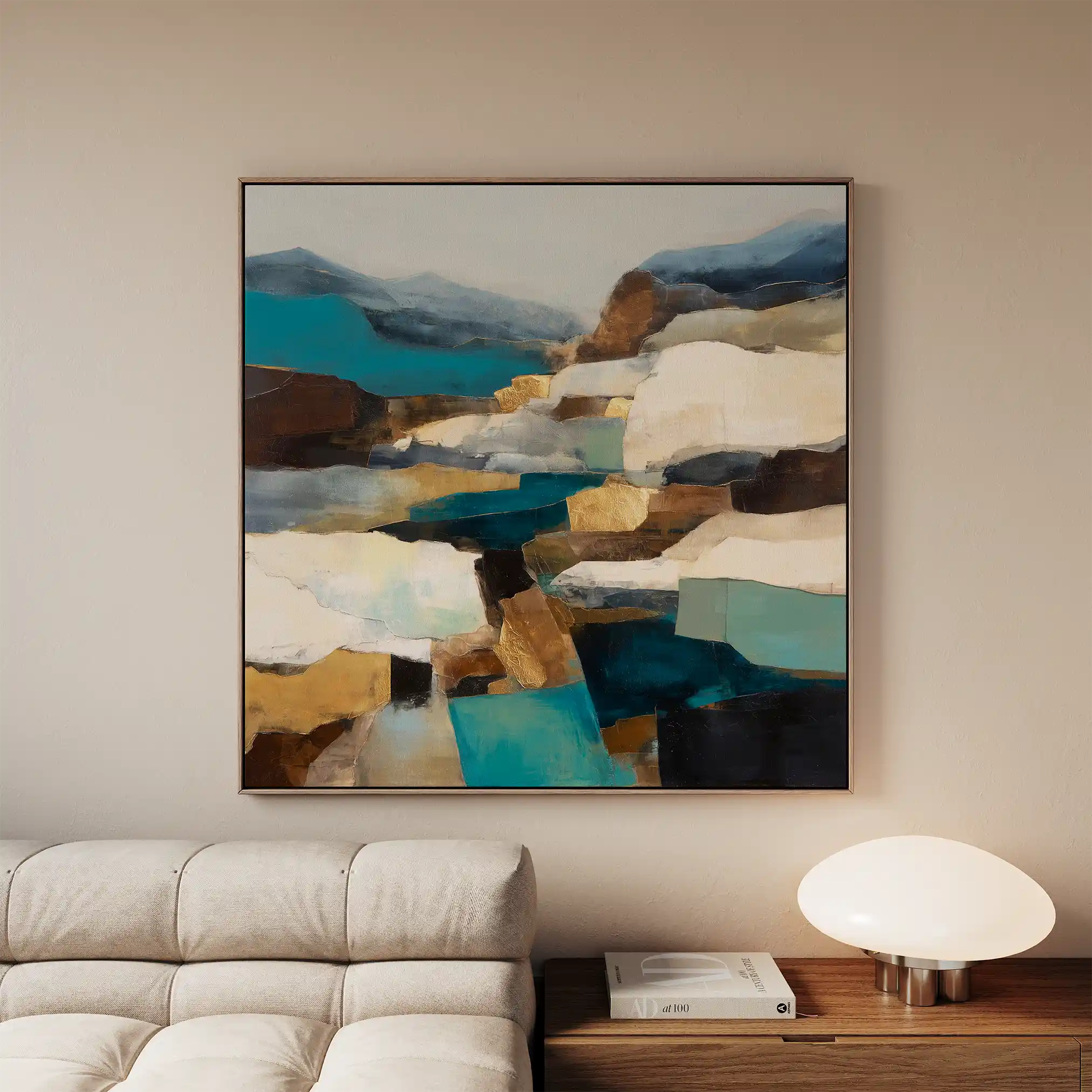 Abstract 843 Canvas Art 60 x 60 cm / Stretched on hidden frame