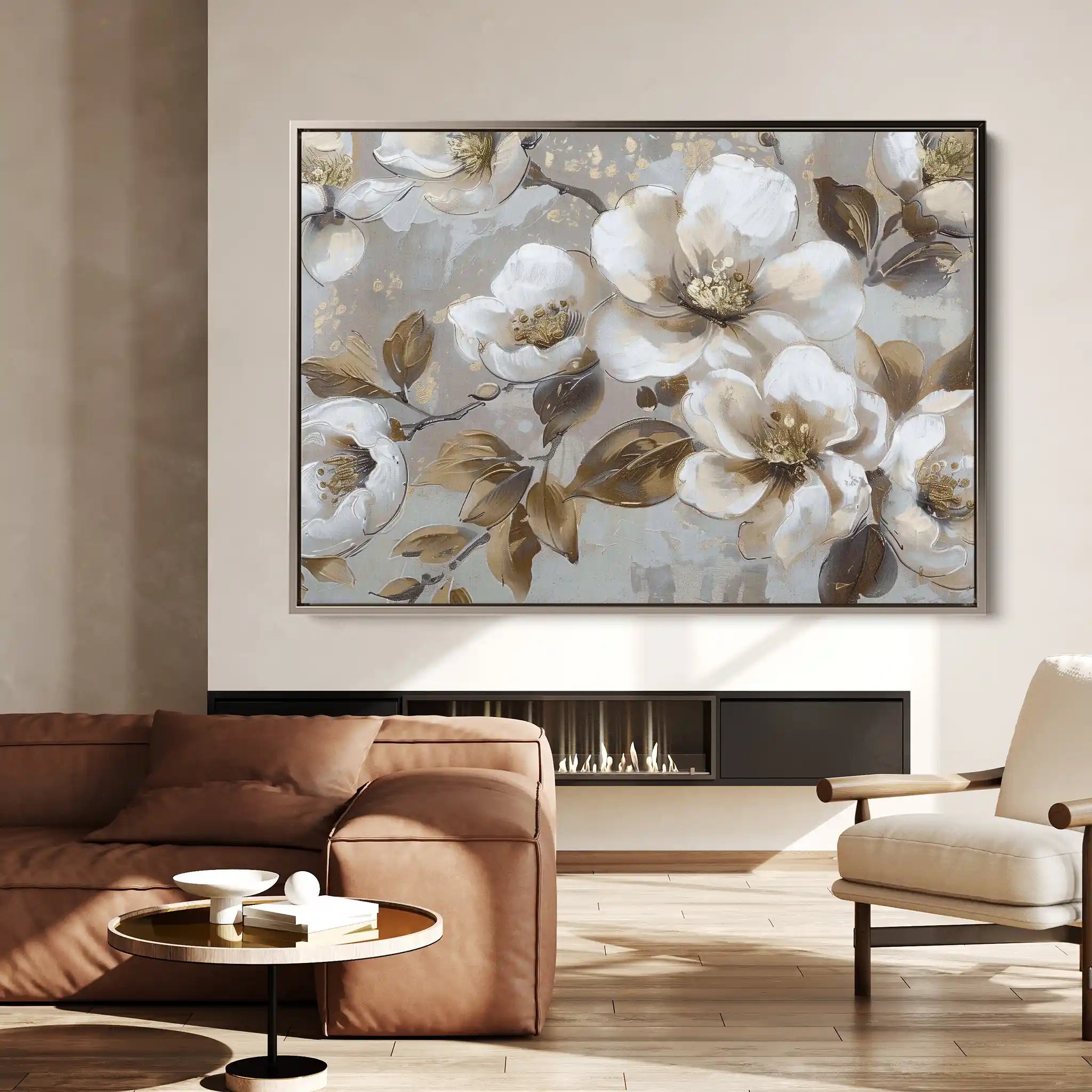 Floral Canvas Wall Art WAD843-F 90 x 60 cm / Stretched on hidden frame