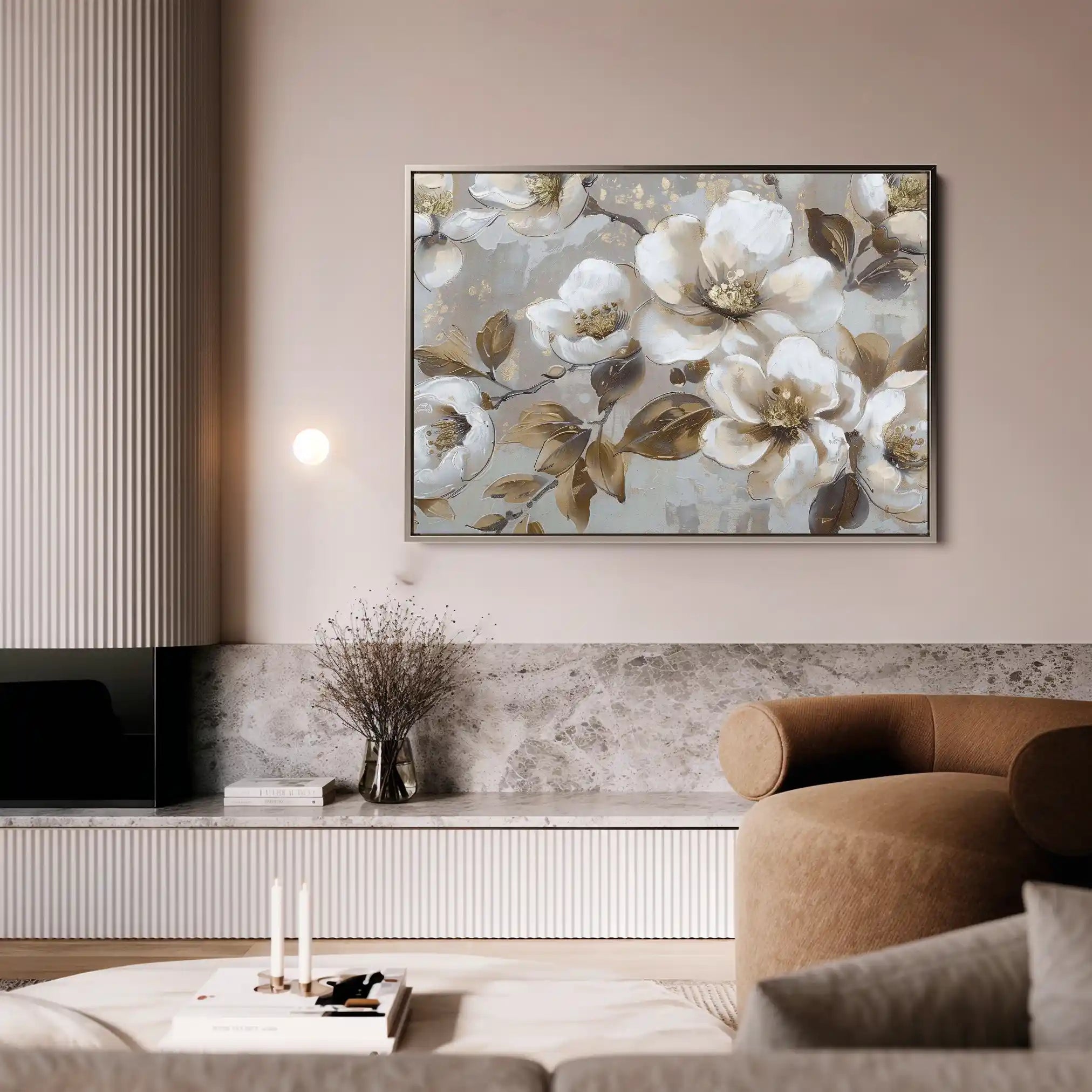 Floral Canvas Wall Art WAD843-F 90 x 60 cm / Stretched on hidden frame