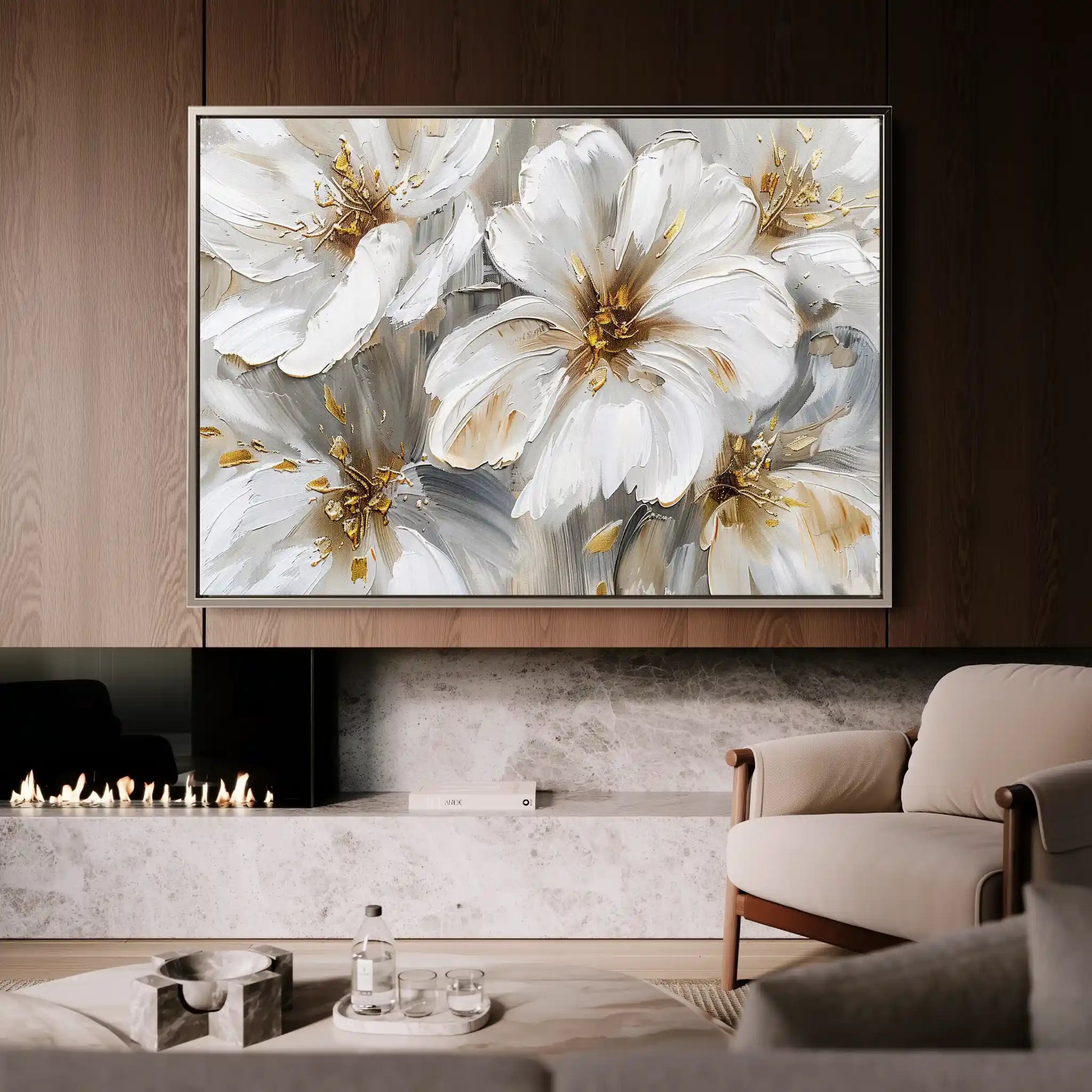 Floral Canvas Wall Art WAD848-F 90 x 60 cm / Stretched on hidden frame