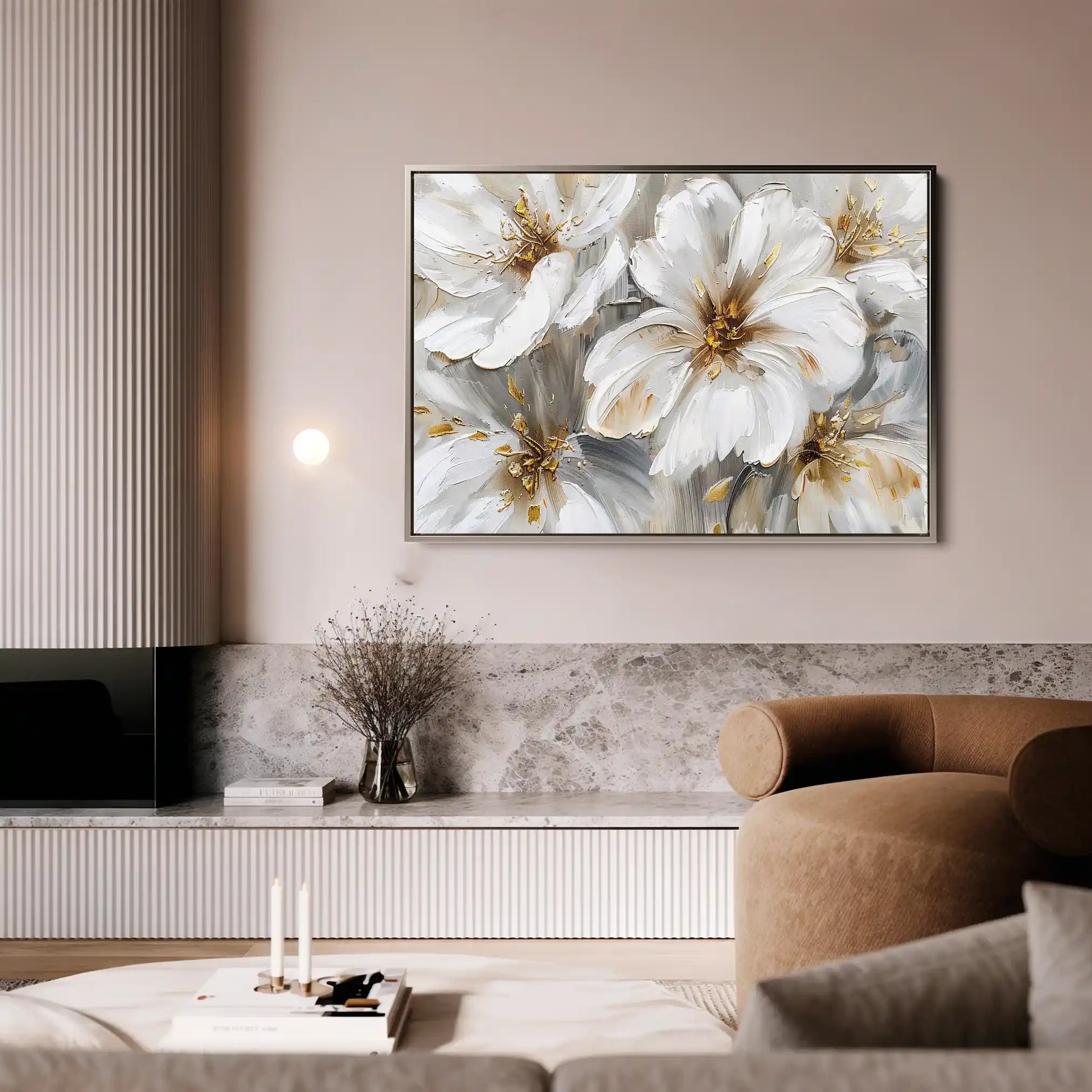 Floral Canvas Wall Art WAD848-F 90 x 60 cm / Stretched on hidden frame