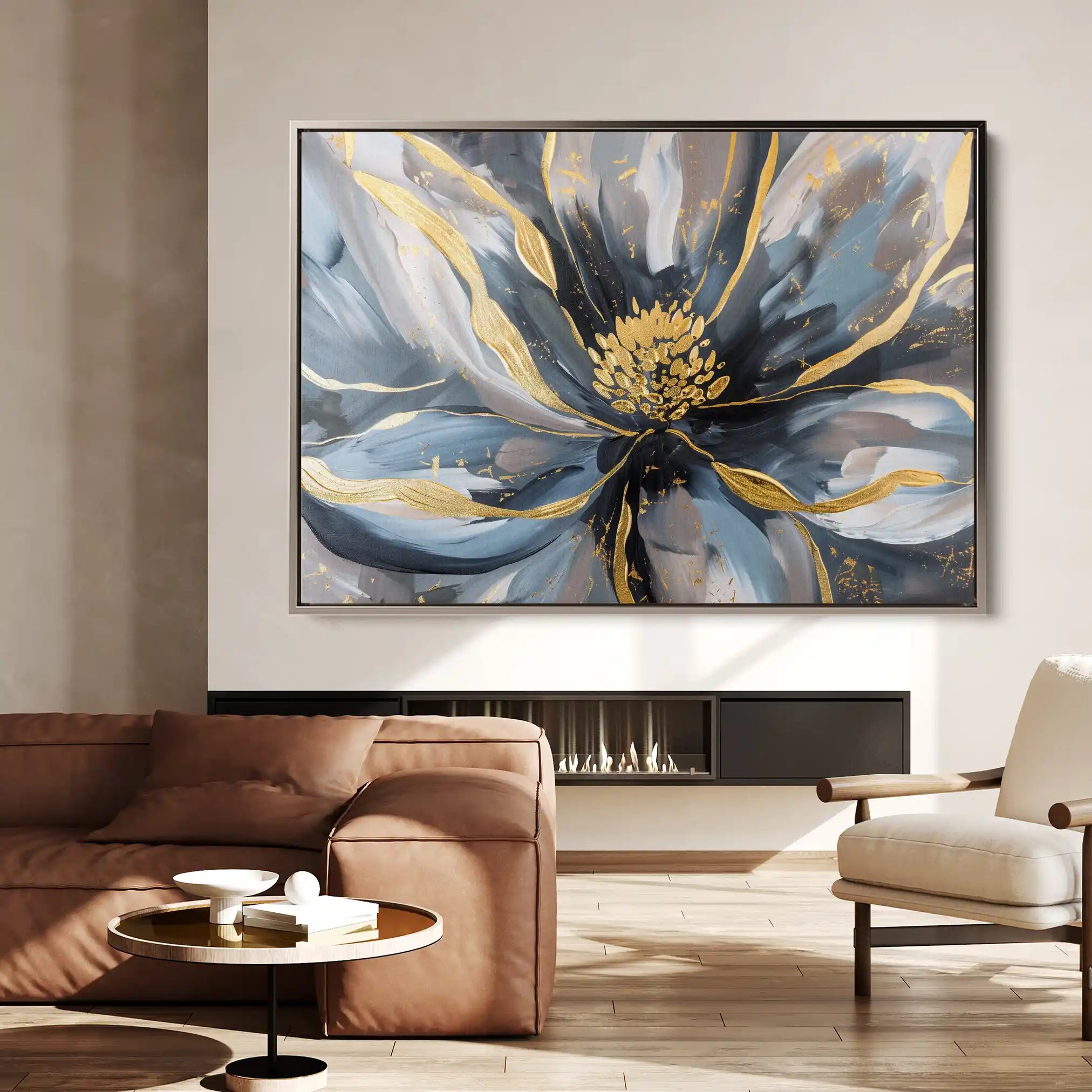 Floral Canvas Wall Art WAD850-F 90 x 60 cm / Stretched on hidden frame