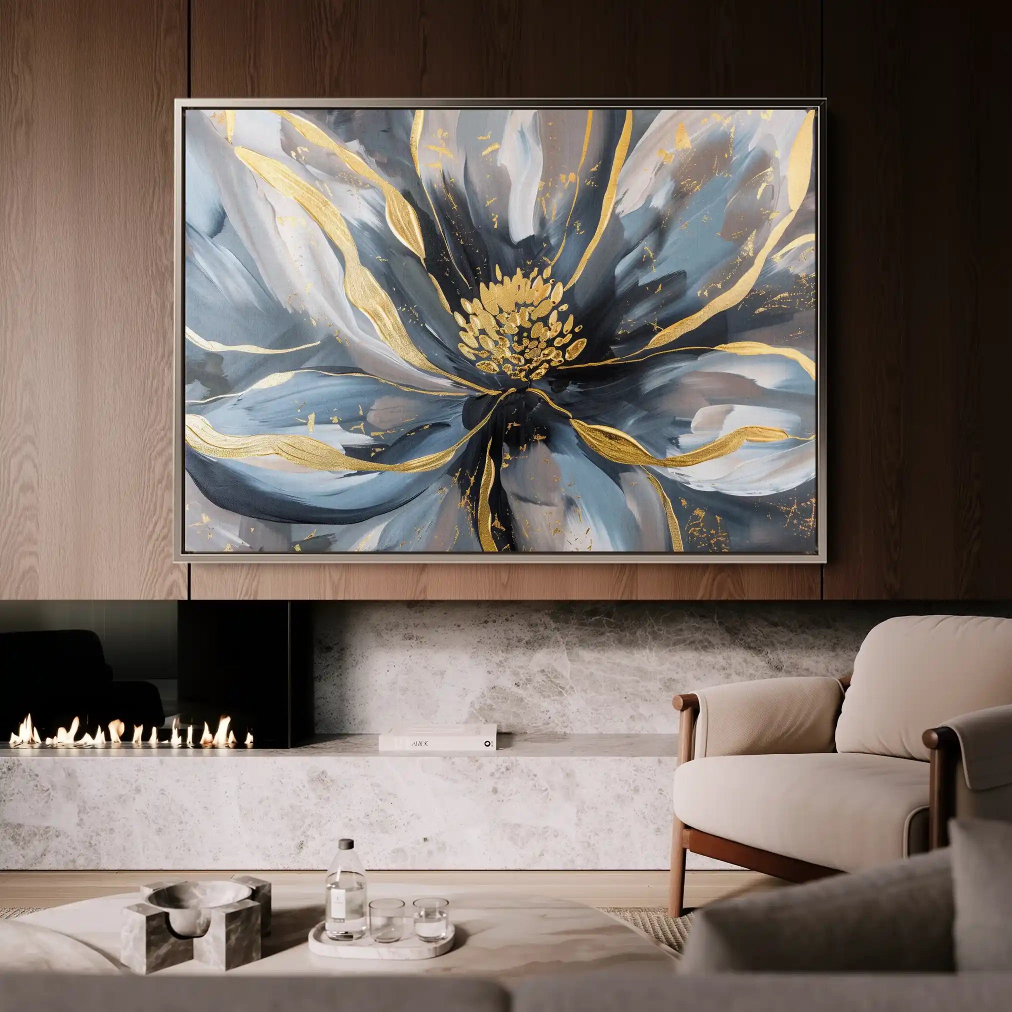 Floral Canvas Wall Art WAD850-F 90 x 60 cm / Stretched on hidden frame