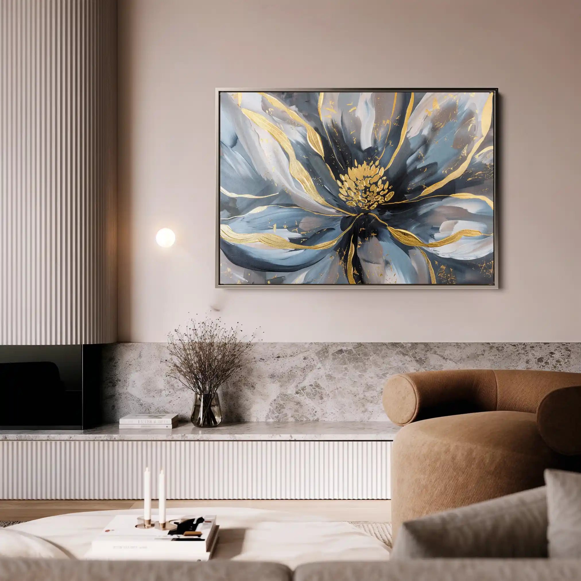 Floral Canvas Wall Art WAD850-F 90 x 60 cm / Stretched on hidden frame