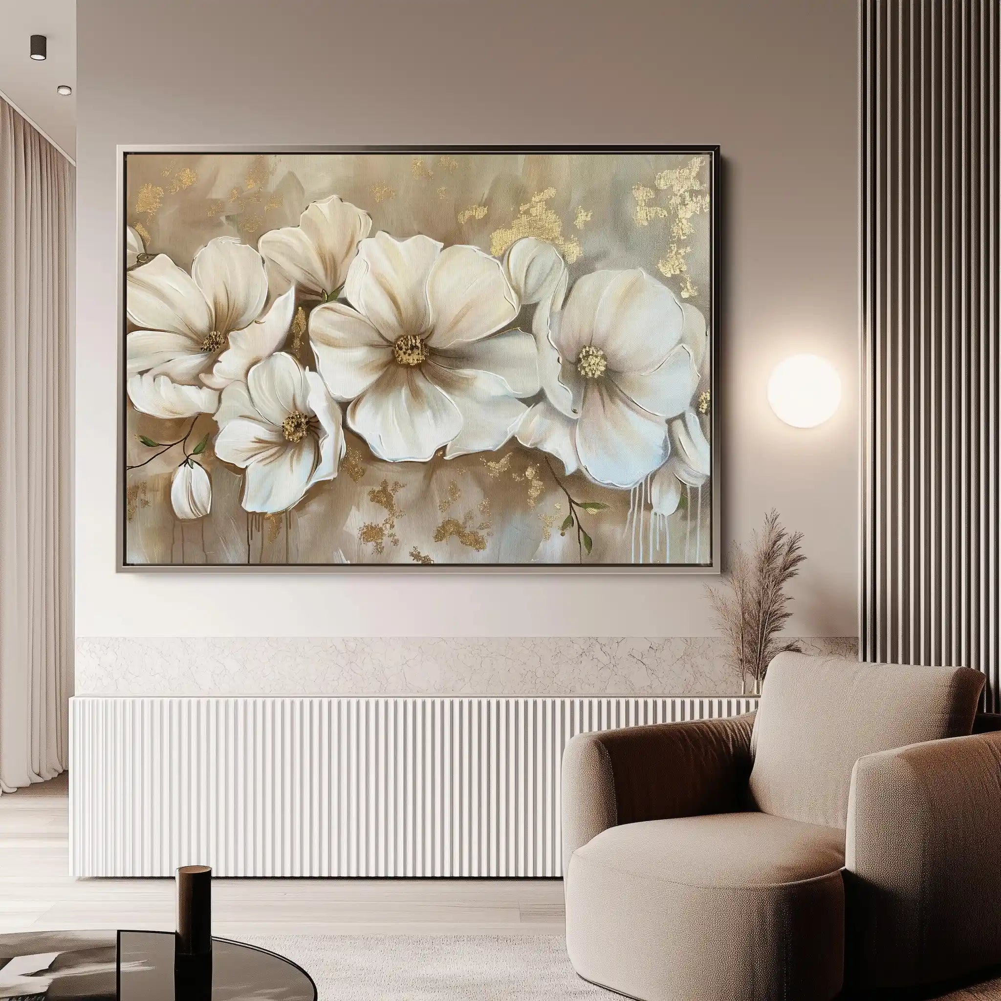 Floral Canvas Wall Art WAD853-F 90 x 60 cm / Stretched on hidden frame