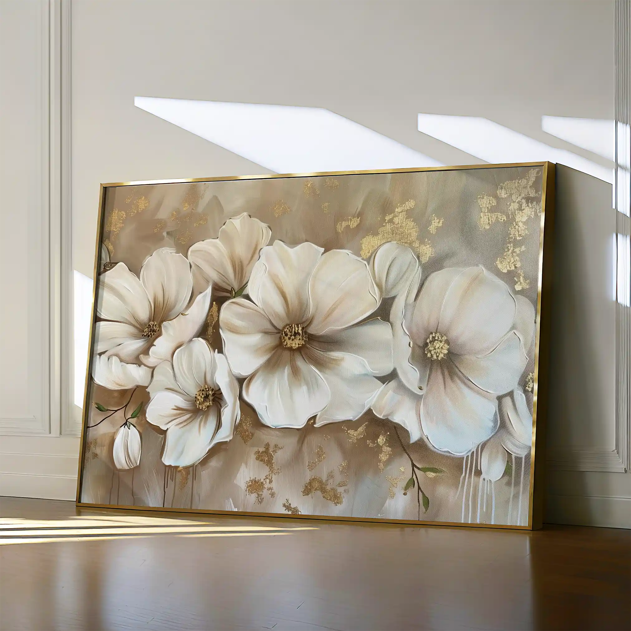 Floral Canvas Wall Art WAD853-F 90 x 60 cm / Stretched on hidden frame