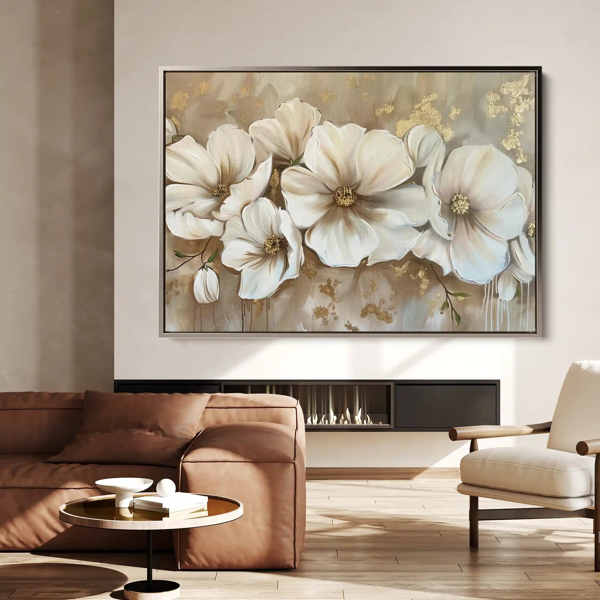 Floral Canvas Wall Art WAD853-F 90 x 60 cm / Stretched on hidden frame