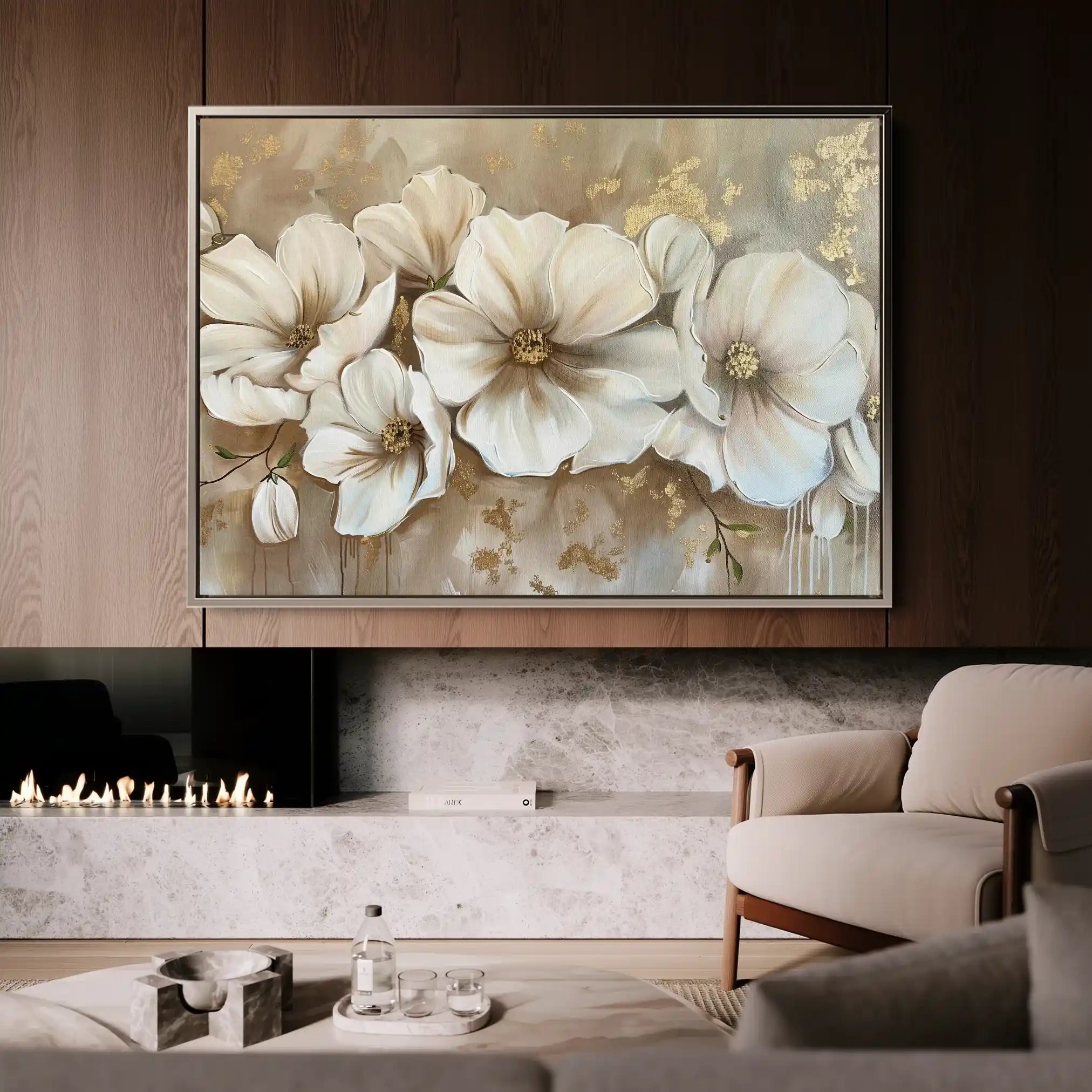 Floral Canvas Wall Art WAD853-F 90 x 60 cm / Stretched on hidden frame