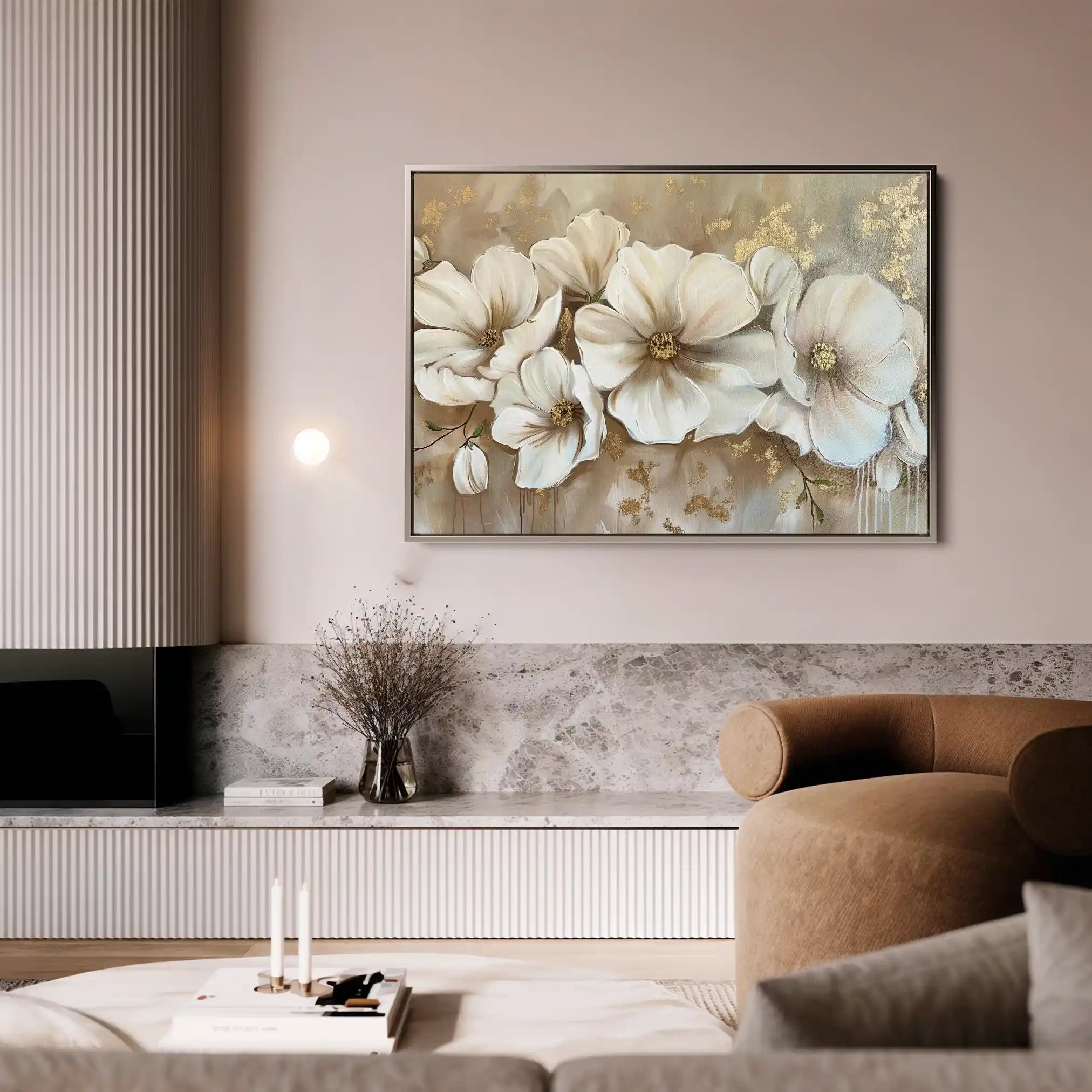 Floral Canvas Wall Art WAD853-F 90 x 60 cm / Stretched on hidden frame