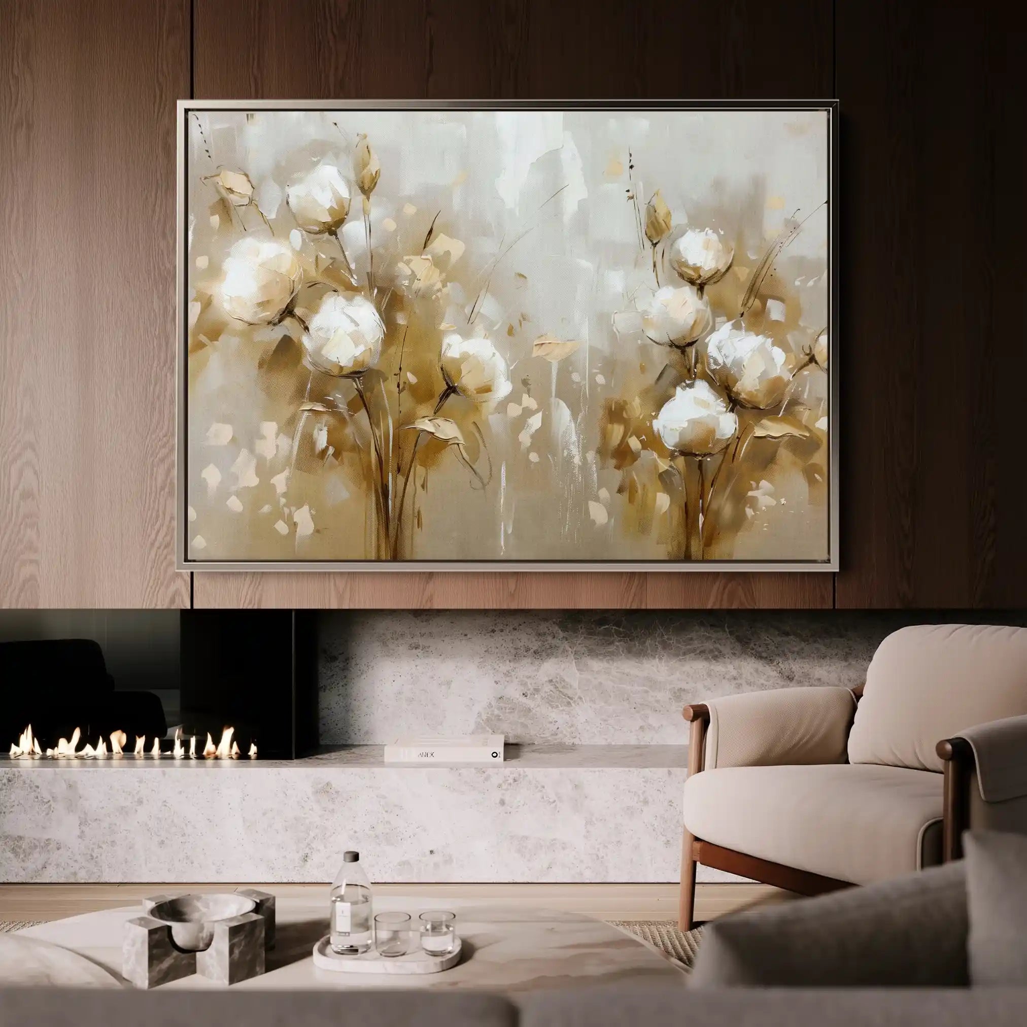 Floral Canvas Wall Art WAD856-F 90 x 60 cm / Stretched on hidden frame