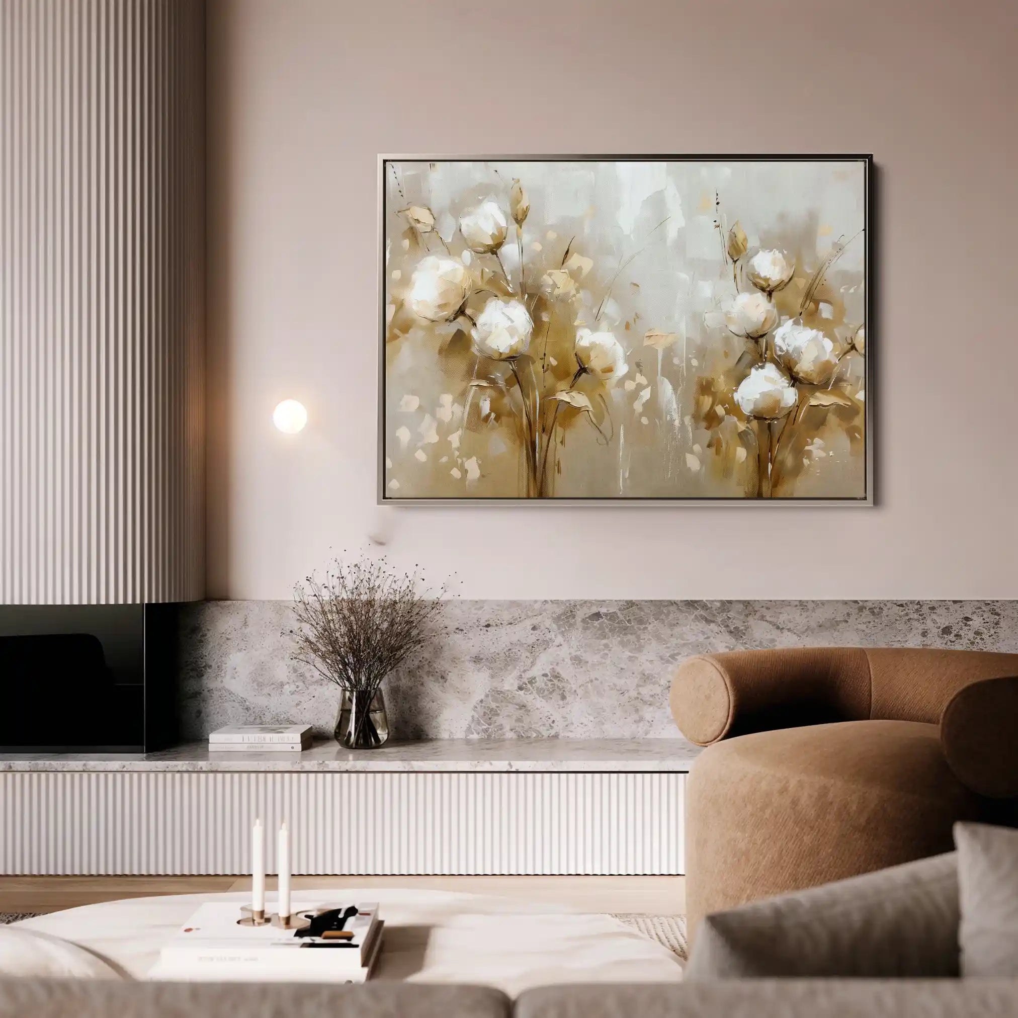 Floral Canvas Wall Art WAD856-F 90 x 60 cm / Stretched on hidden frame