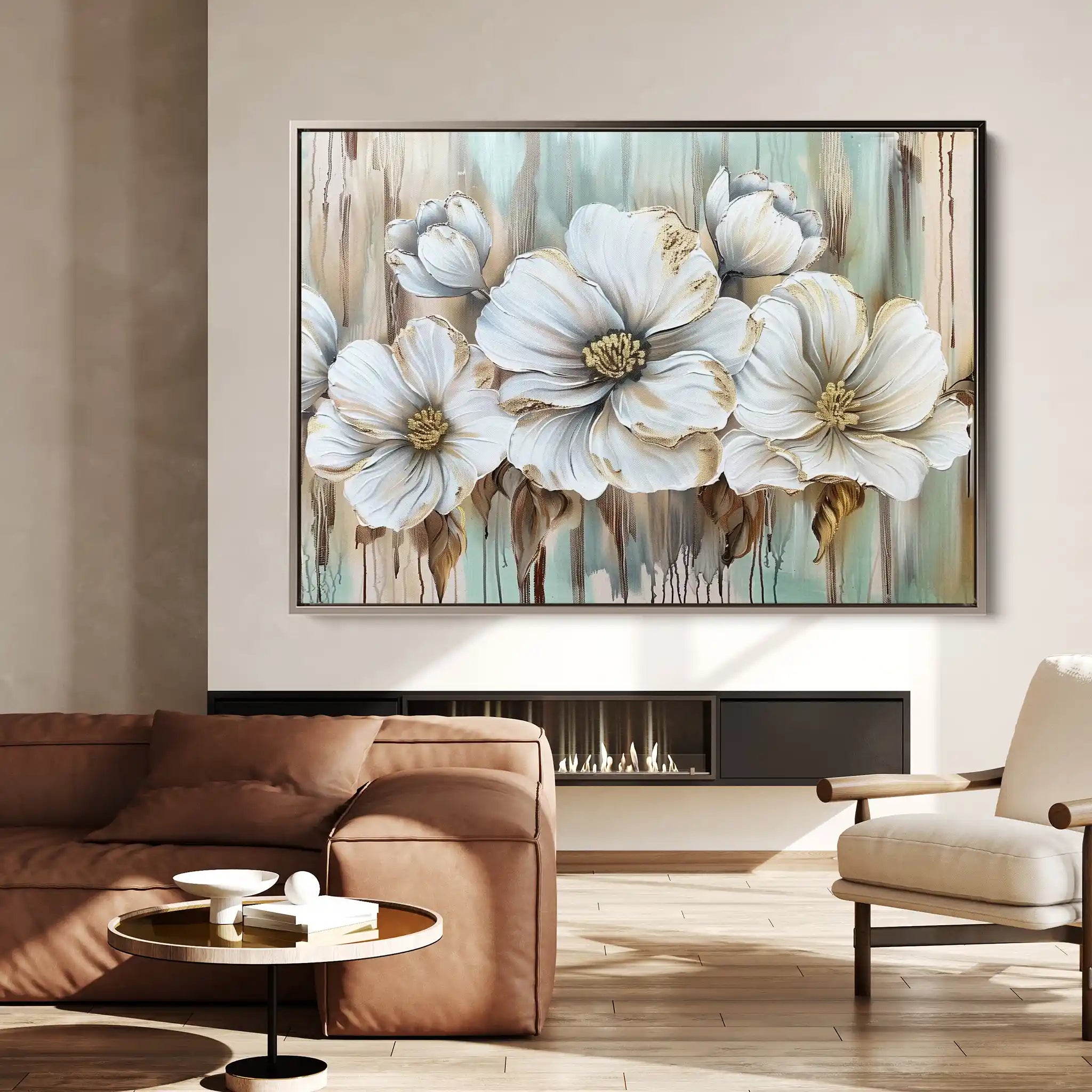 Floral Canvas Wall Art WAD858-F 90 x 60 cm / Stretched on hidden frame