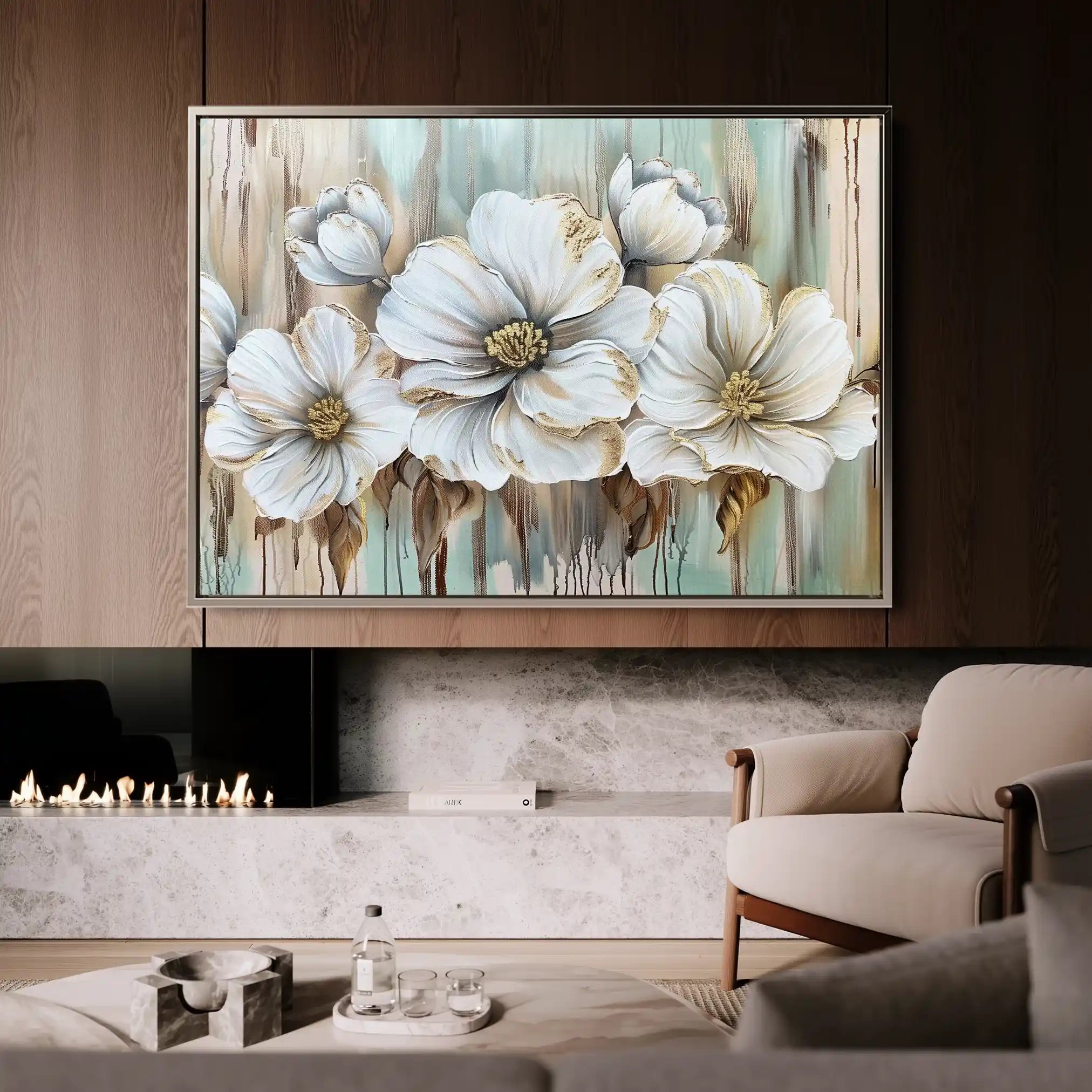 Floral Canvas Wall Art WAD858-F 90 x 60 cm / Stretched on hidden frame
