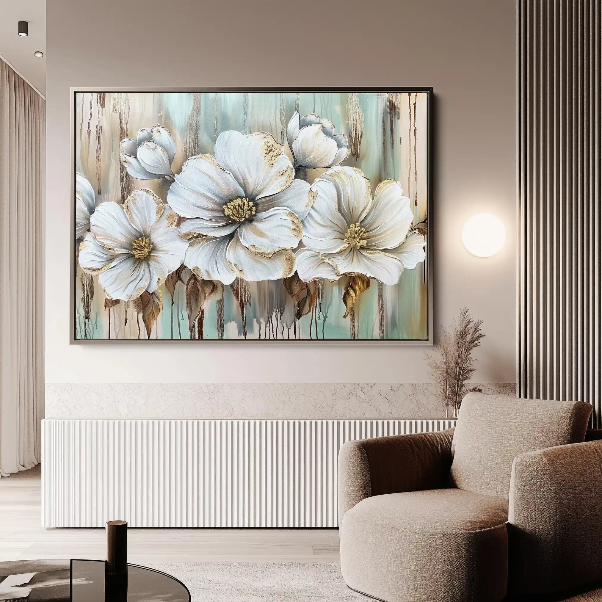 Floral Canvas Wall Art WAD858-F 90 x 60 cm / Stretched on hidden frame