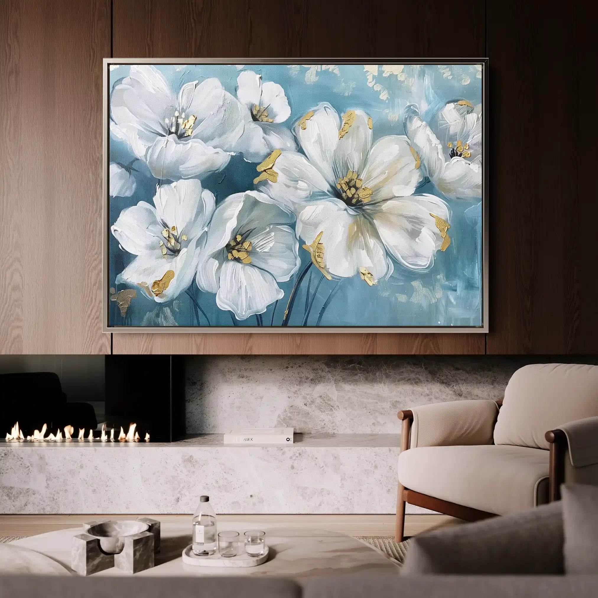 Floral Canvas Wall Art WAD861-F 90 x 60 cm / Stretched on hidden frame
