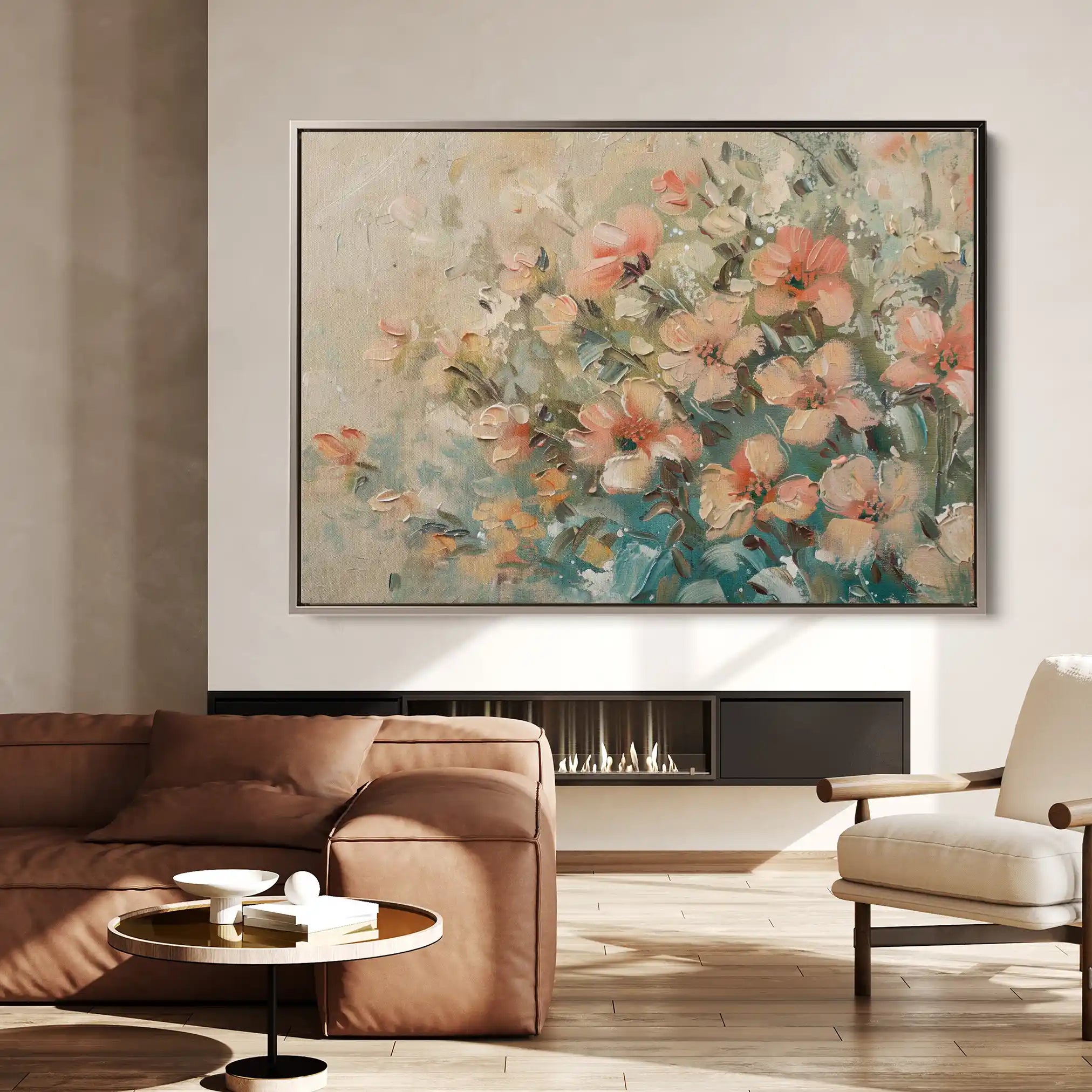 Floral Canvas Wall Art WAD862-F 90 x 60 cm / Stretched on hidden frame