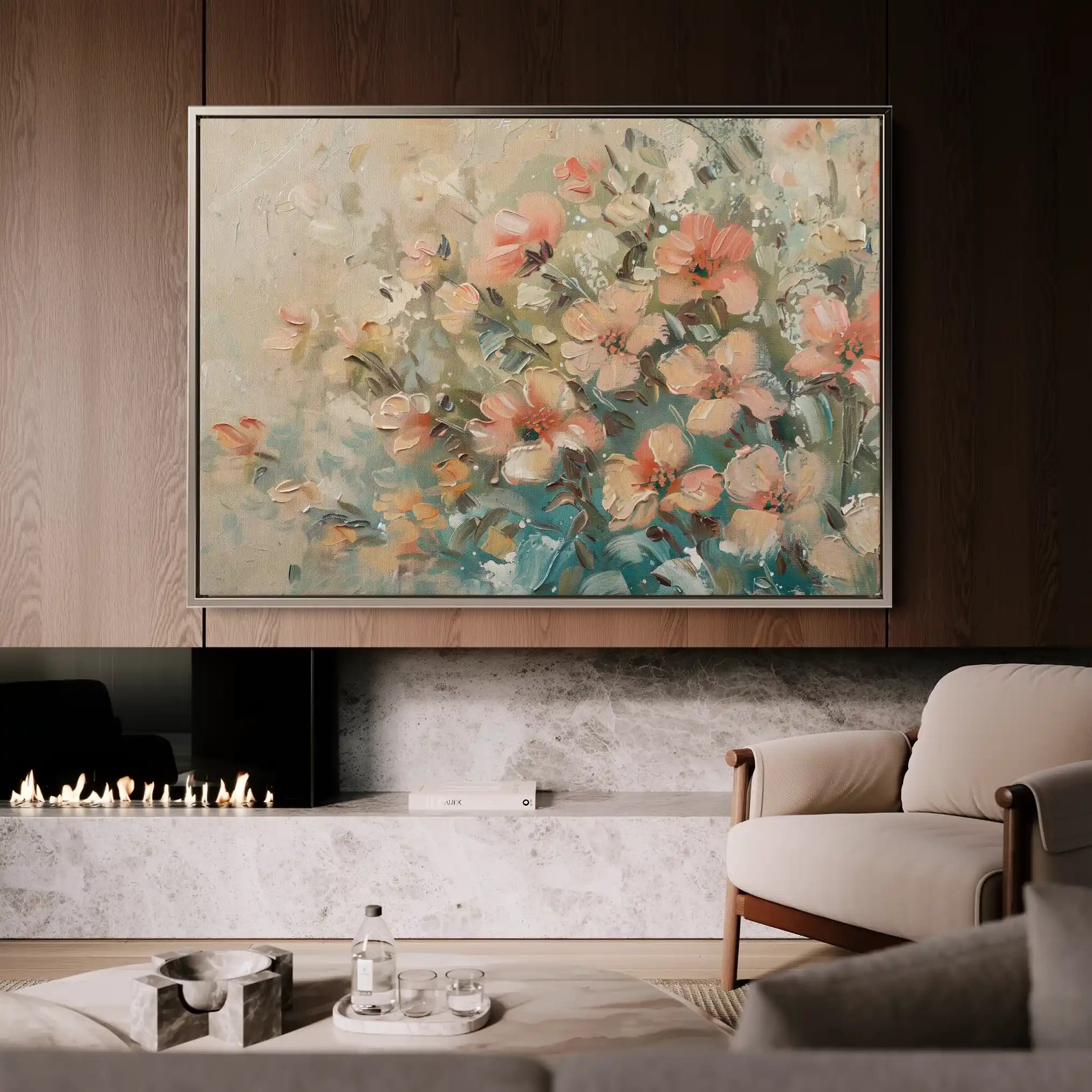 Floral Canvas Wall Art WAD862-F 90 x 60 cm / Stretched on hidden frame