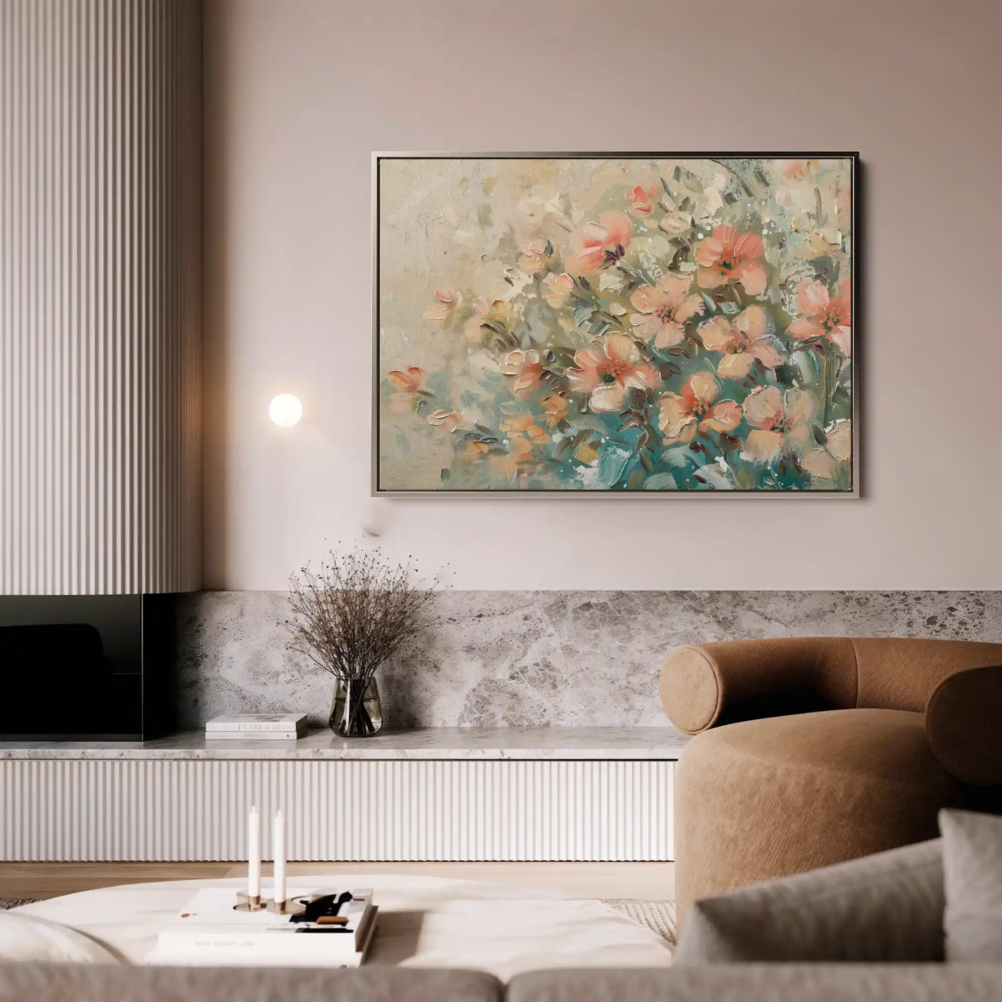 Floral Canvas Wall Art WAD862-F 90 x 60 cm / Stretched on hidden frame