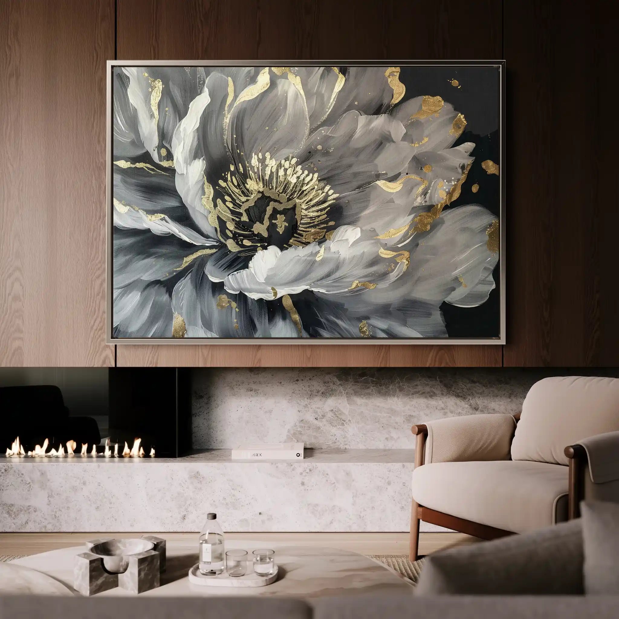 Floral Canvas Wall Art WAD863-F 90 x 60 cm / Stretched on hidden frame