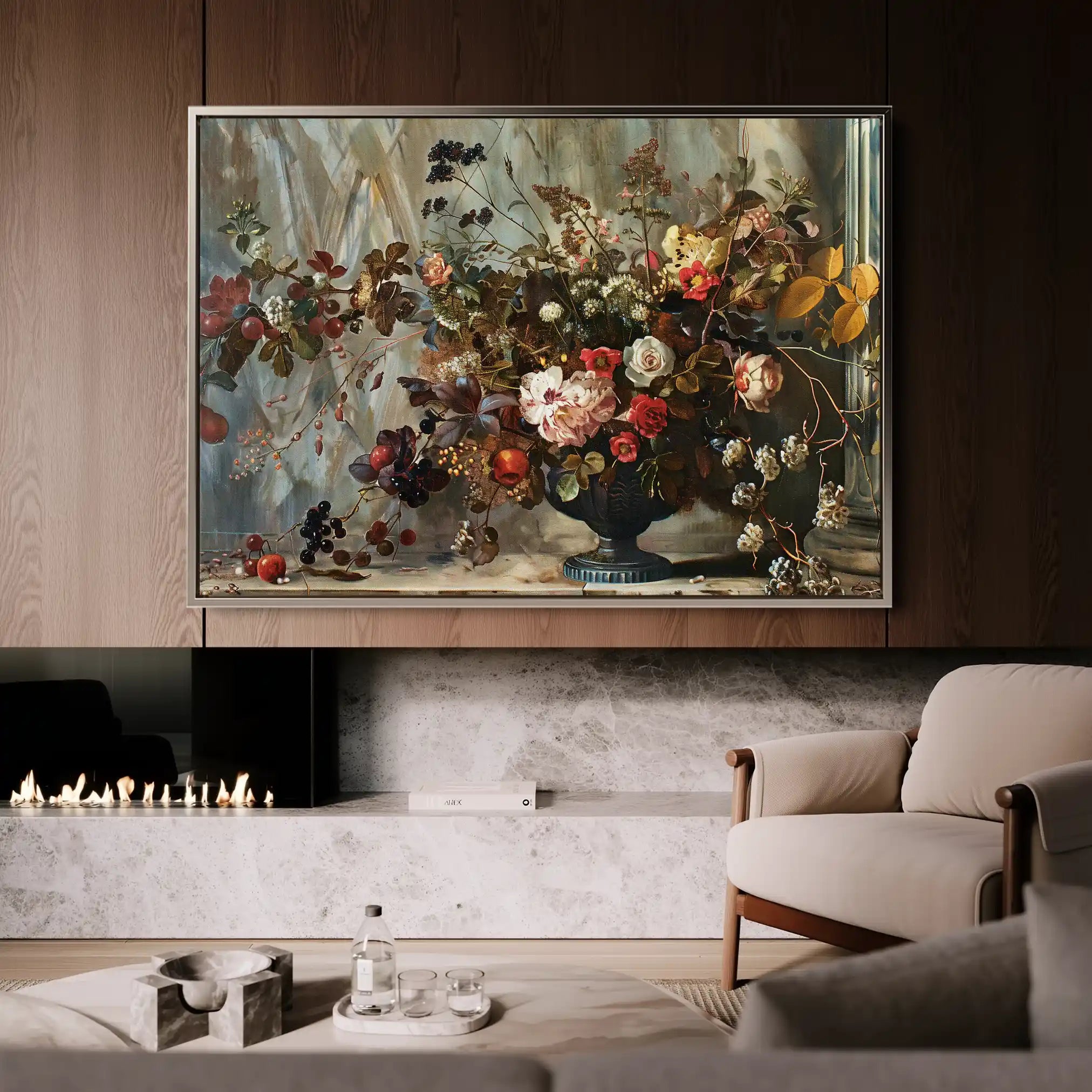 Floral Canvas Wall Art WAD864-F 90 x 60 cm / Stretched on hidden frame