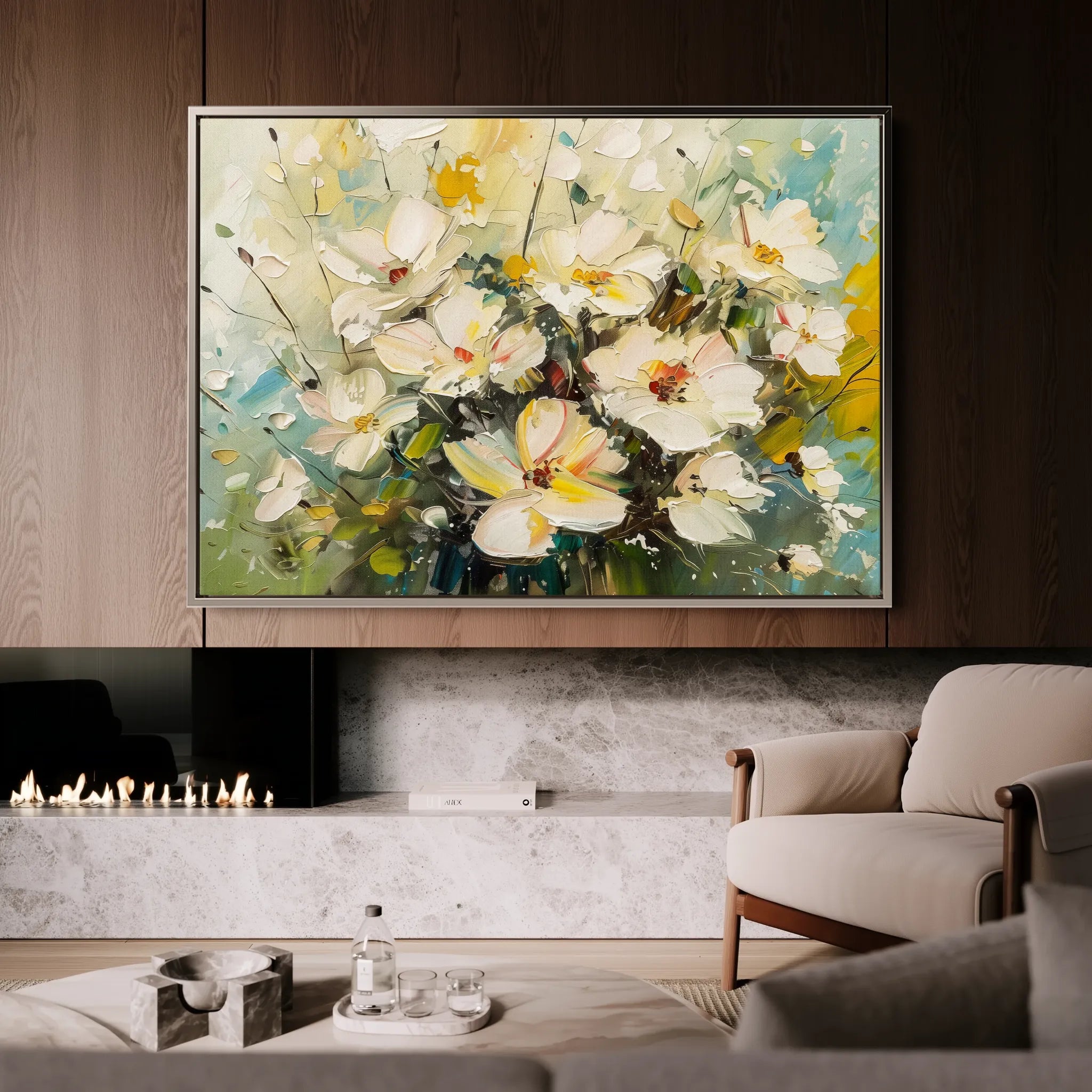 Floral Canvas Wall Art WAD867-F 90 x 60 cm / Stretched on hidden frame