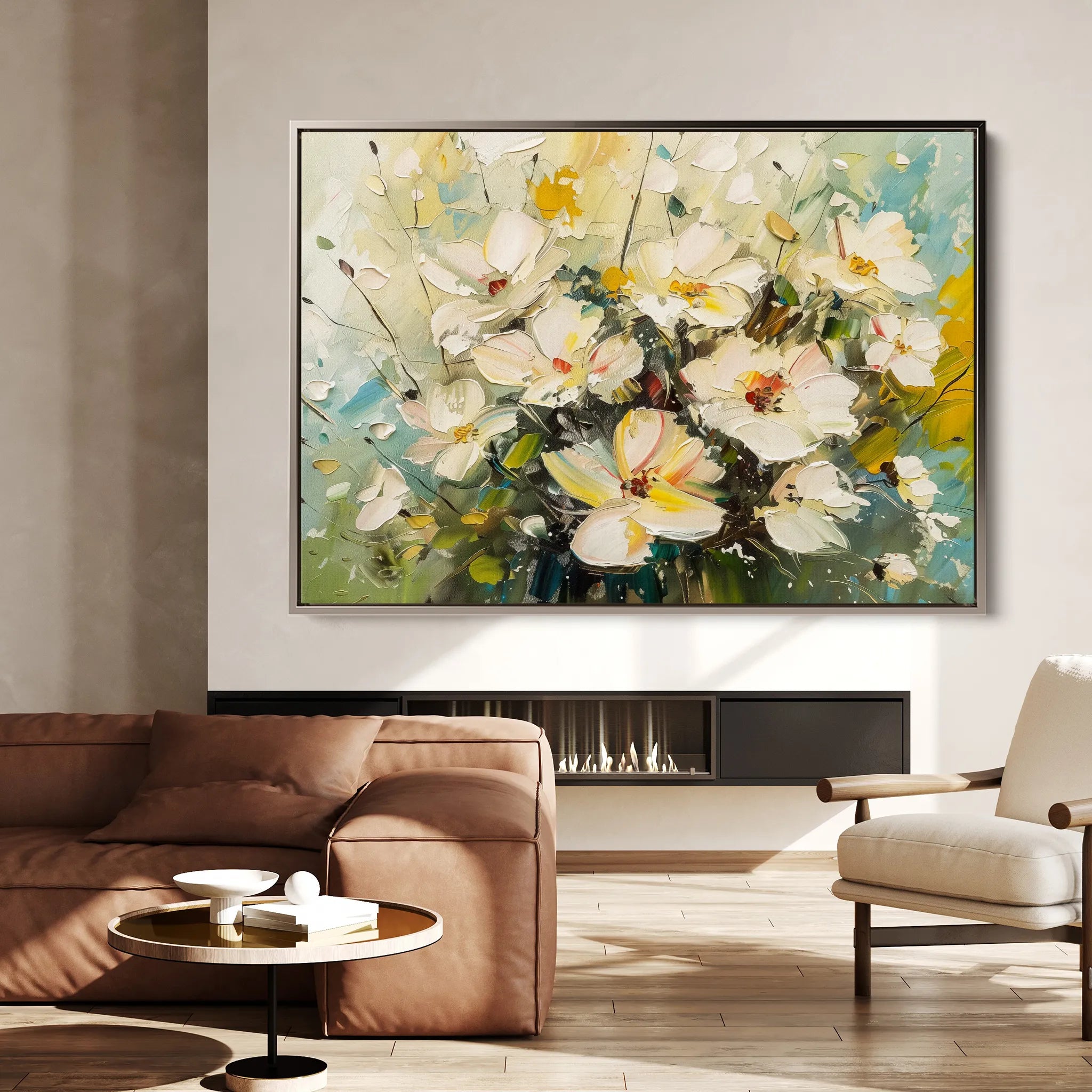 Floral Canvas Wall Art WAD867-F 90 x 60 cm / Stretched on hidden frame