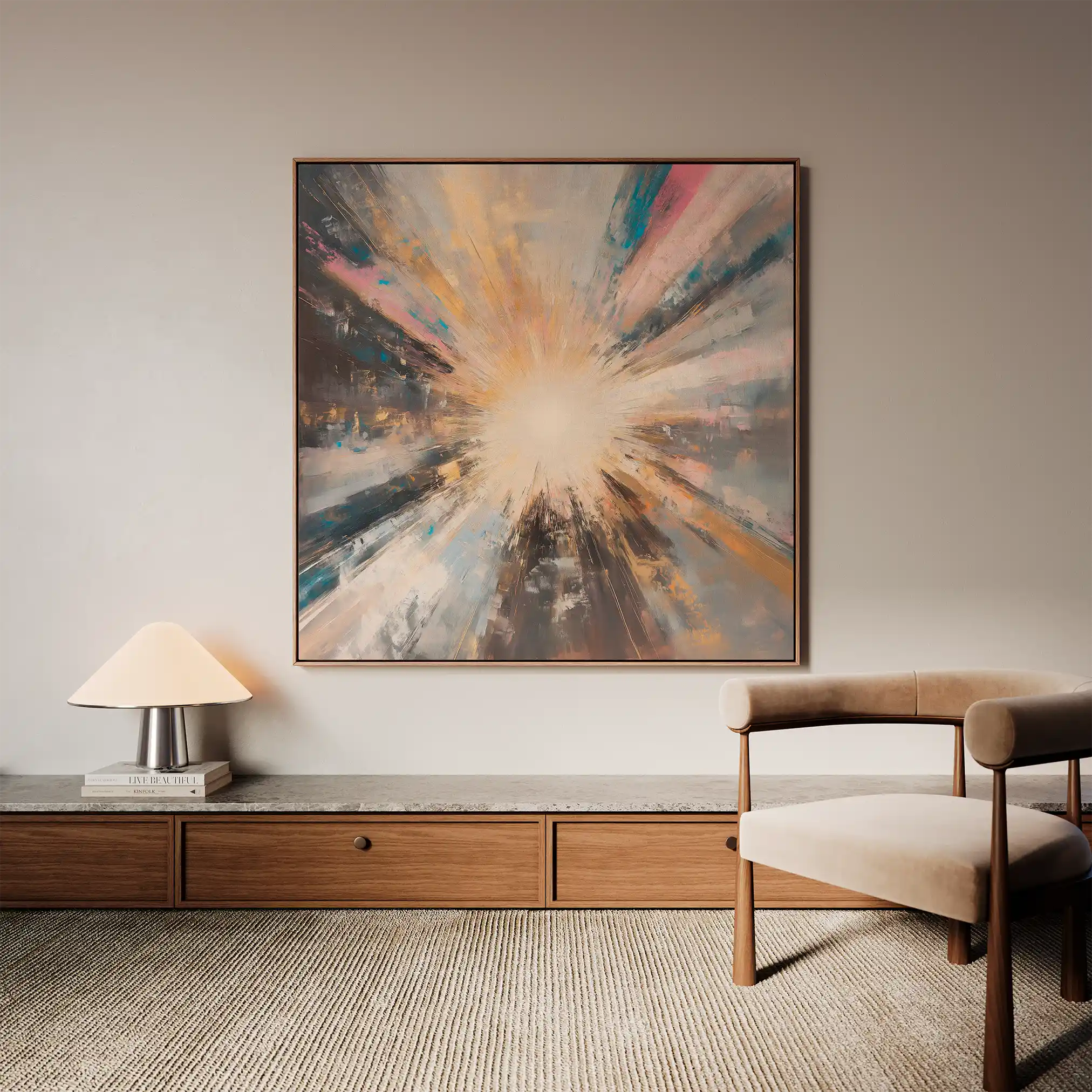 Abstract 870 Canvas Art 60 x 60 cm / Stretched on hidden frame