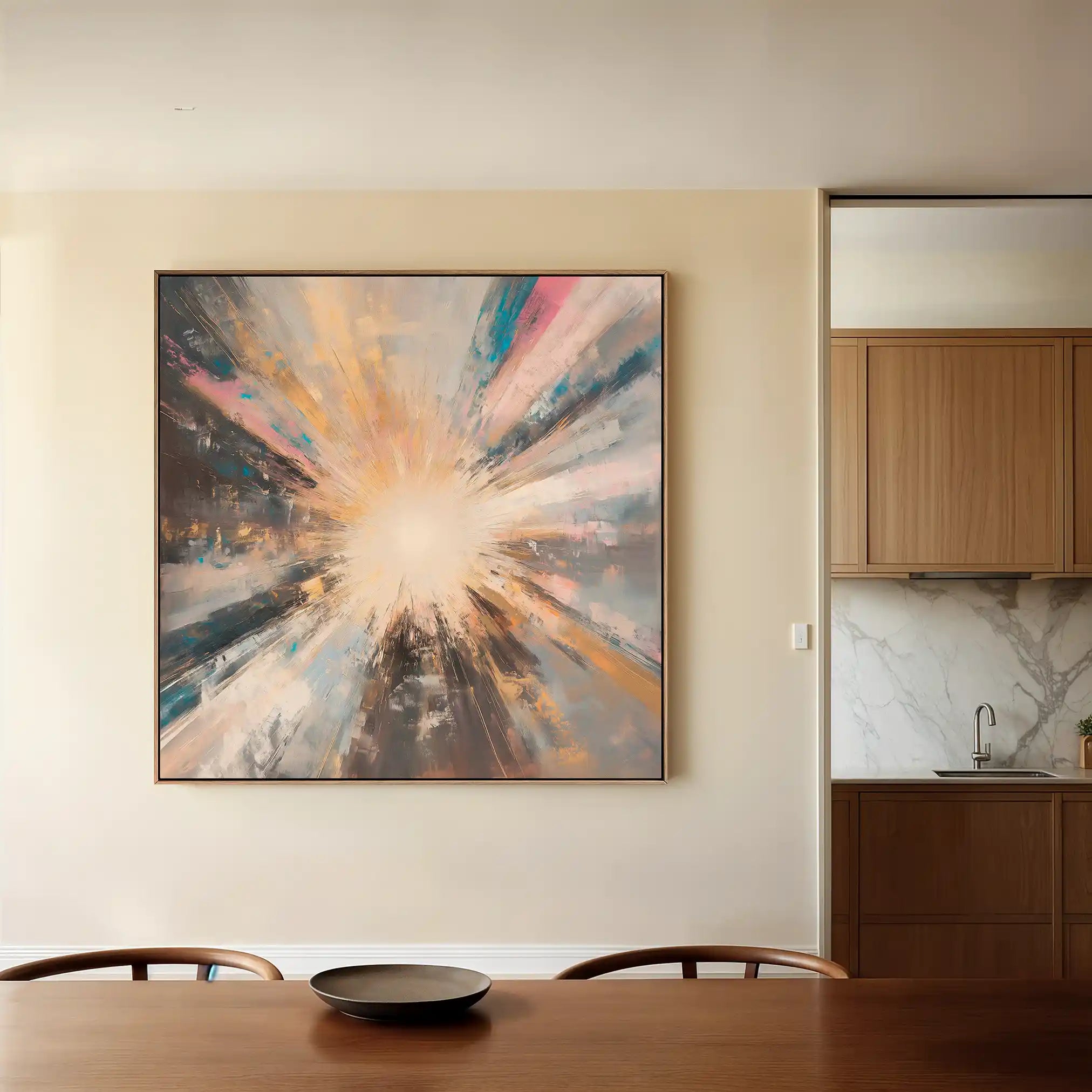 Abstract 870 Canvas Art 60 x 60 cm / Stretched on hidden frame