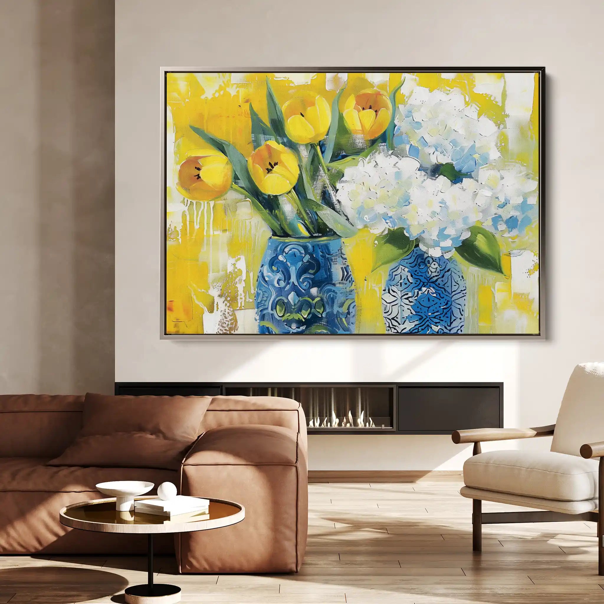 Floral Canvas Wall Art WAD870-F 90 x 60 cm / Stretched on hidden frame