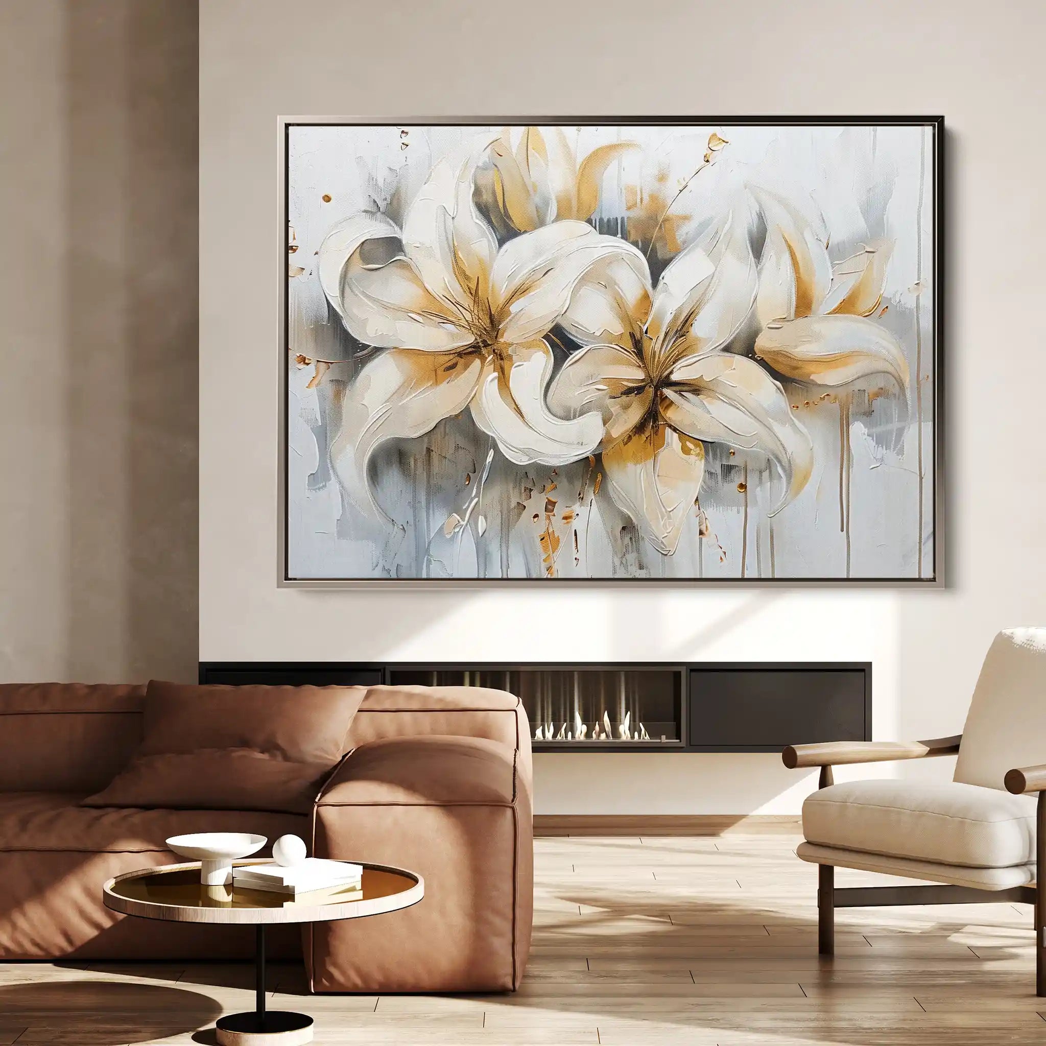 Floral Canvas Wall Art WAD873-F 90 x 60 cm / Stretched on hidden frame