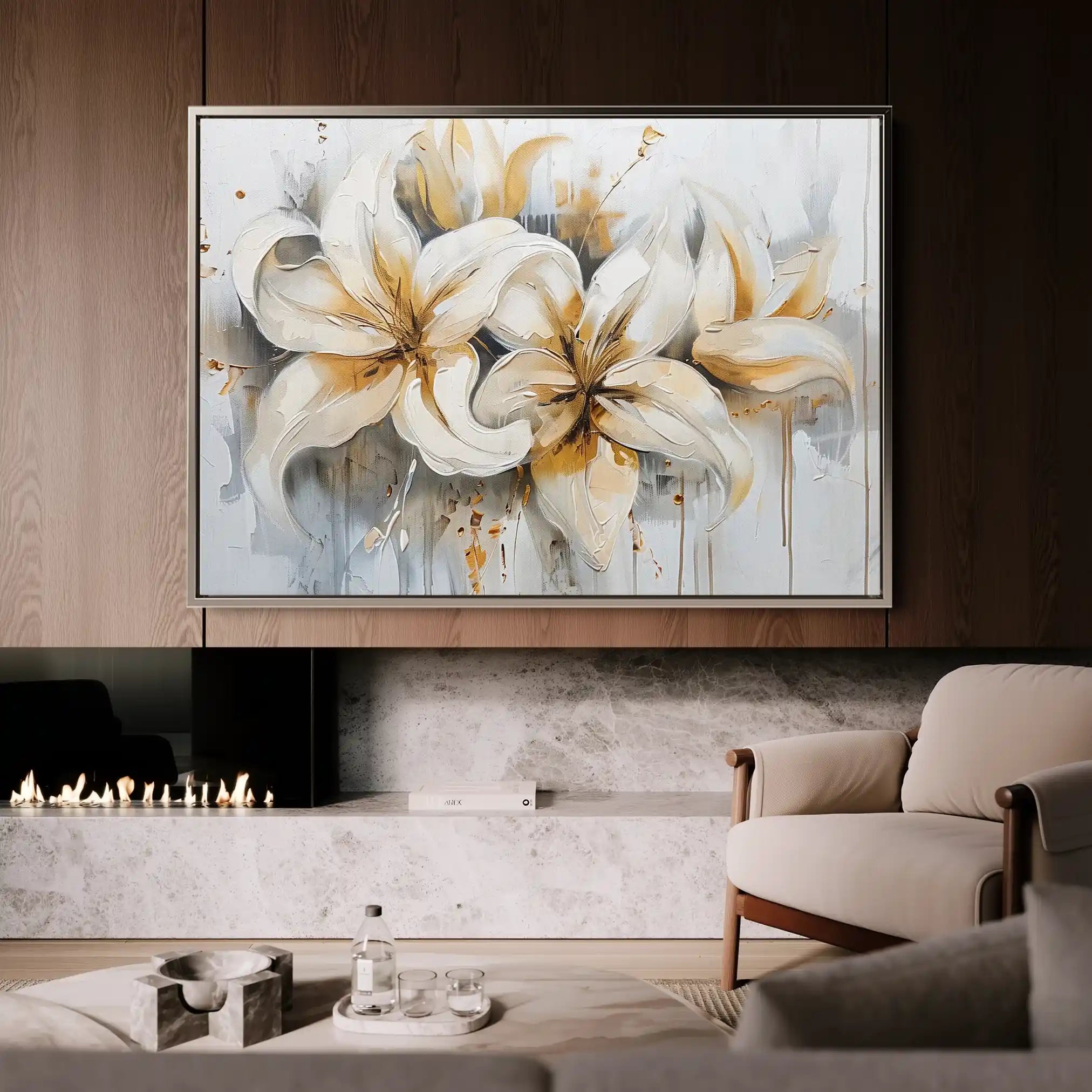 Floral Canvas Wall Art WAD873-F 90 x 60 cm / Stretched on hidden frame
