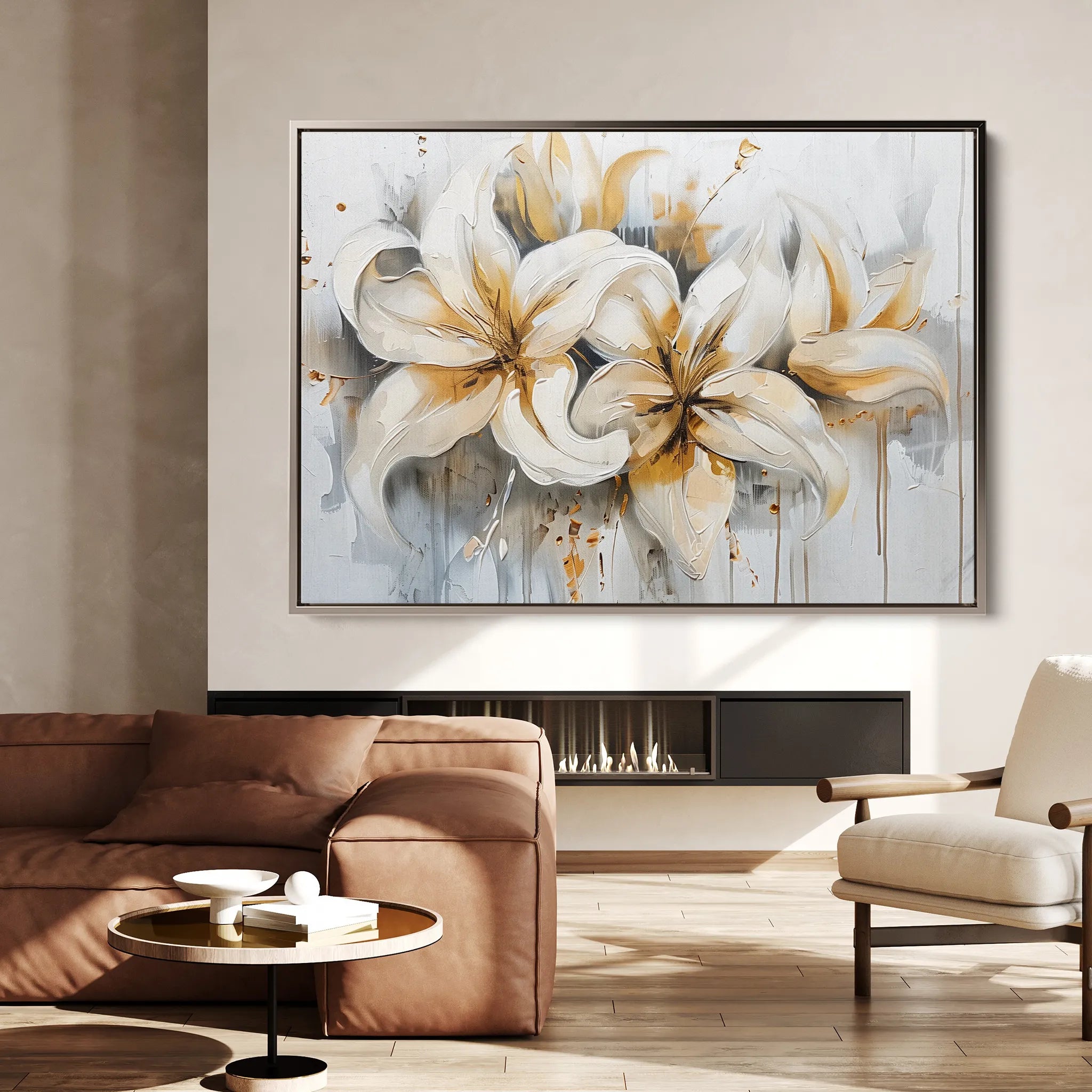 Floral Canvas Wall Art WAD873-F 90 x 60 cm / Stretched on hidden frame
