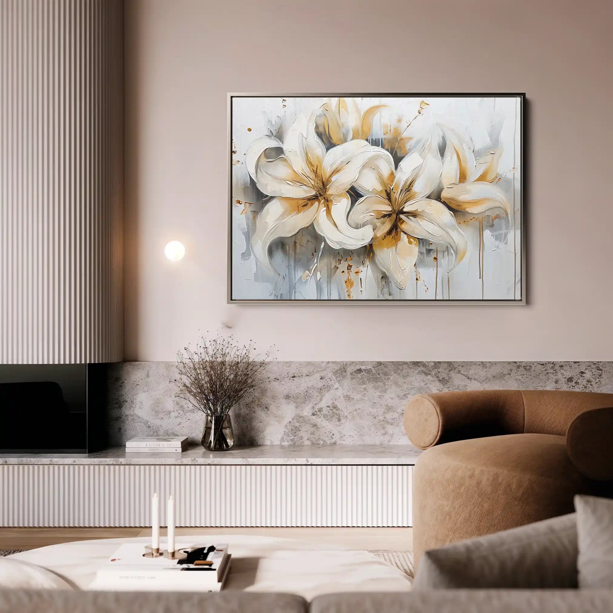 Floral Canvas Wall Art WAD873-F 90 x 60 cm / Stretched on hidden frame