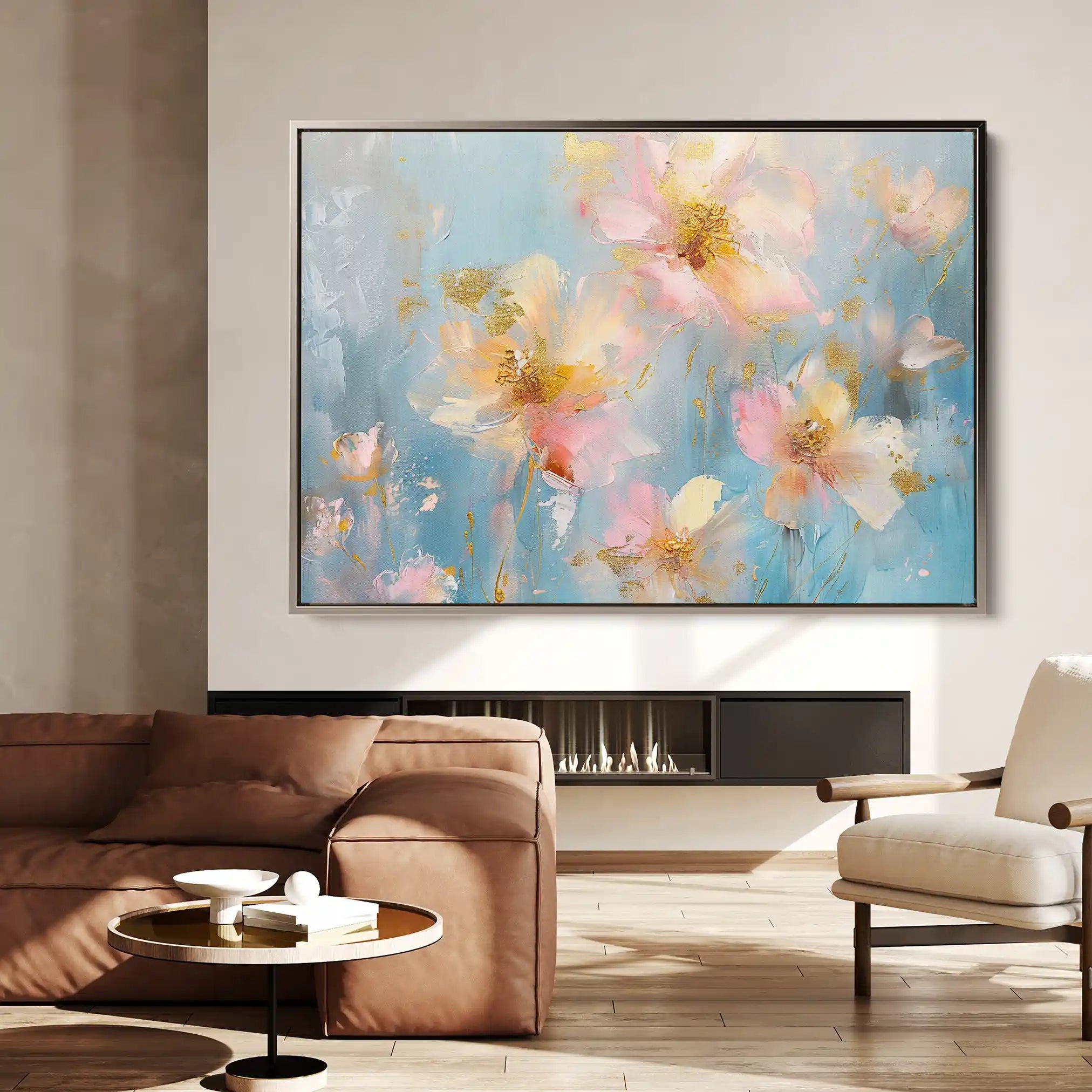 Floral Canvas Wall Art WAD875-F 90 x 60 cm / Stretched on hidden frame