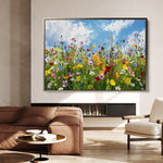 Floral Canvas Wall Art WAD876-F 90 x 60 cm / Stretched on hidden frame