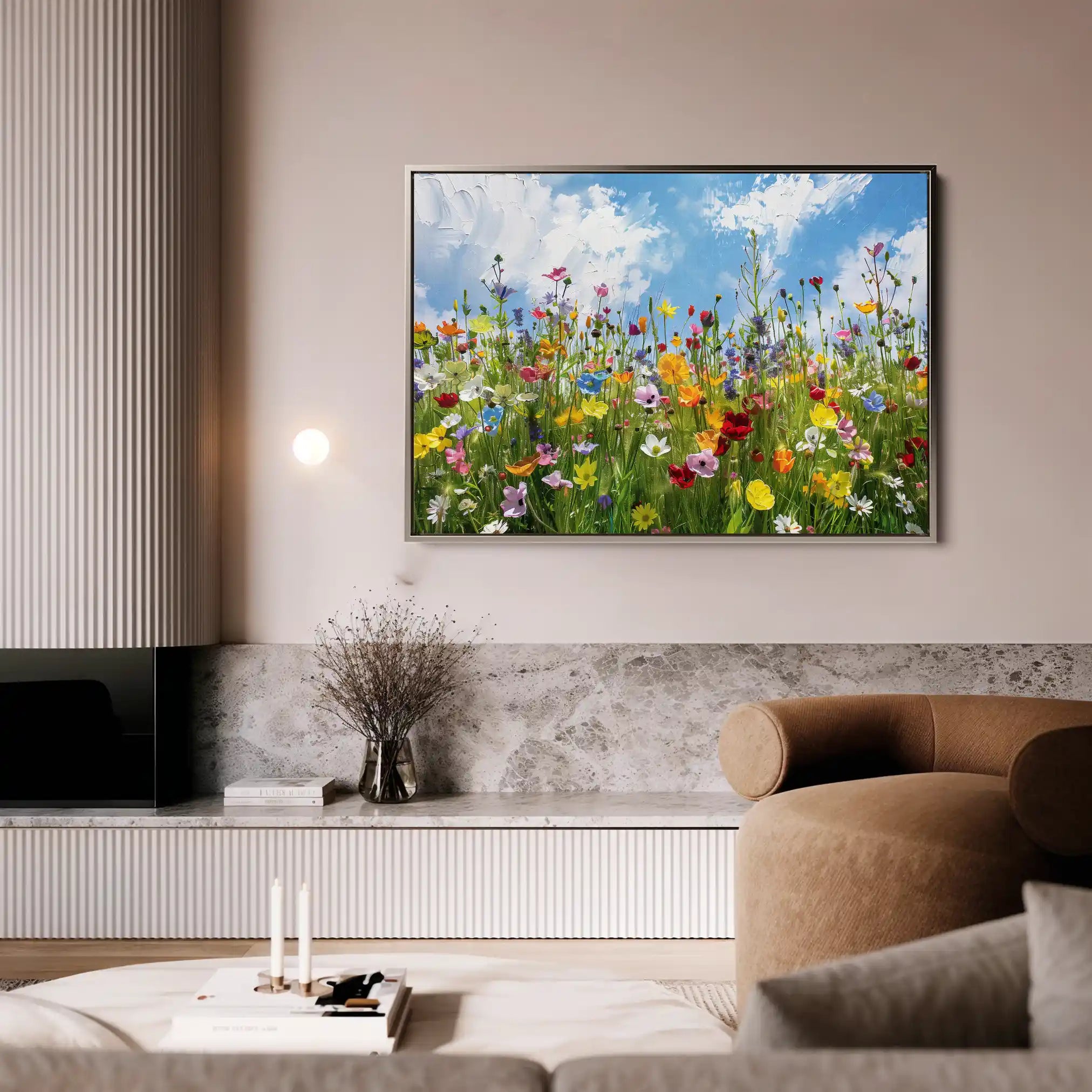Floral Canvas Wall Art WAD876-F 90 x 60 cm / Stretched on hidden frame