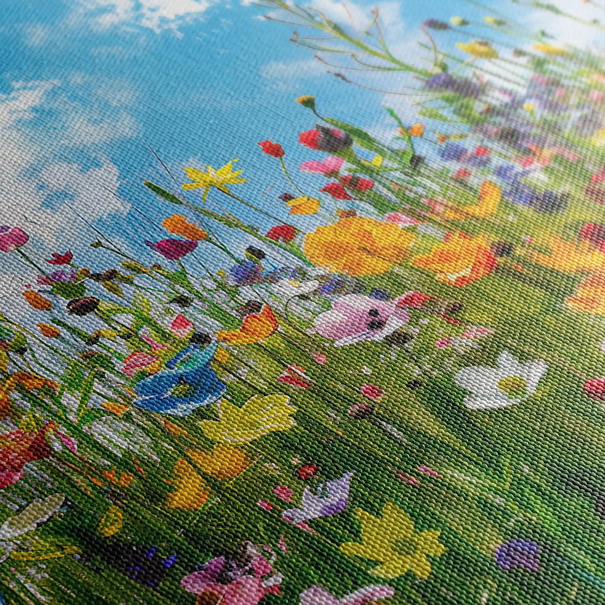 Floral Canvas Wall Art WAD876-F 90 x 60 cm / Stretched on hidden frame