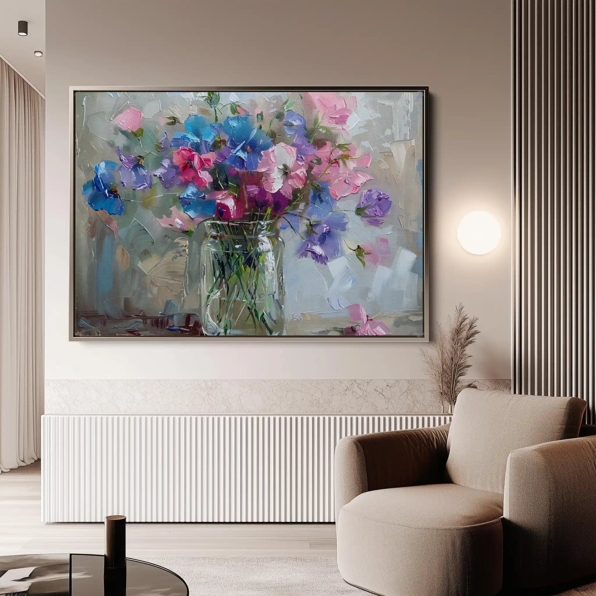 Floral Canvas Wall Art WAD877-F 90 x 60 cm / Stretched on hidden frame