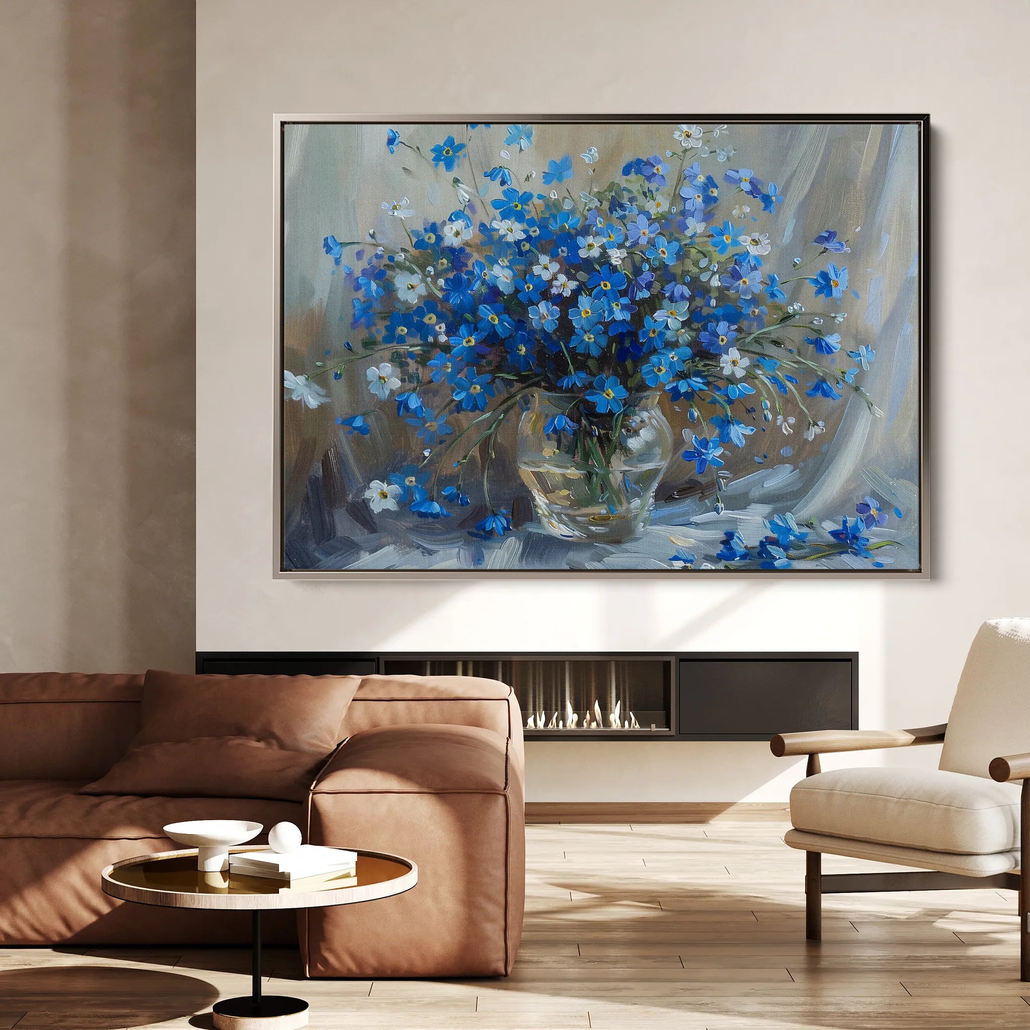 Floral Canvas Wall Art WAD881-F 90 x 60 cm / Stretched on hidden frame